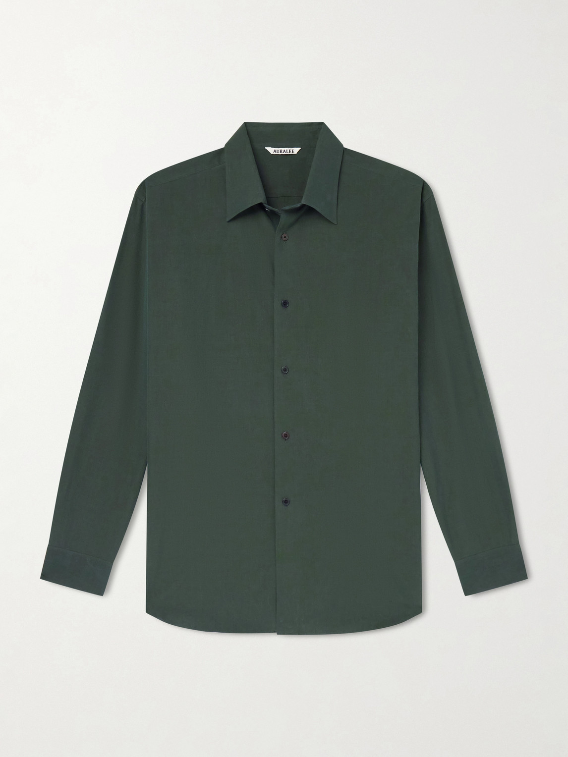 Auralee Cotton-chambray Shirt In Green