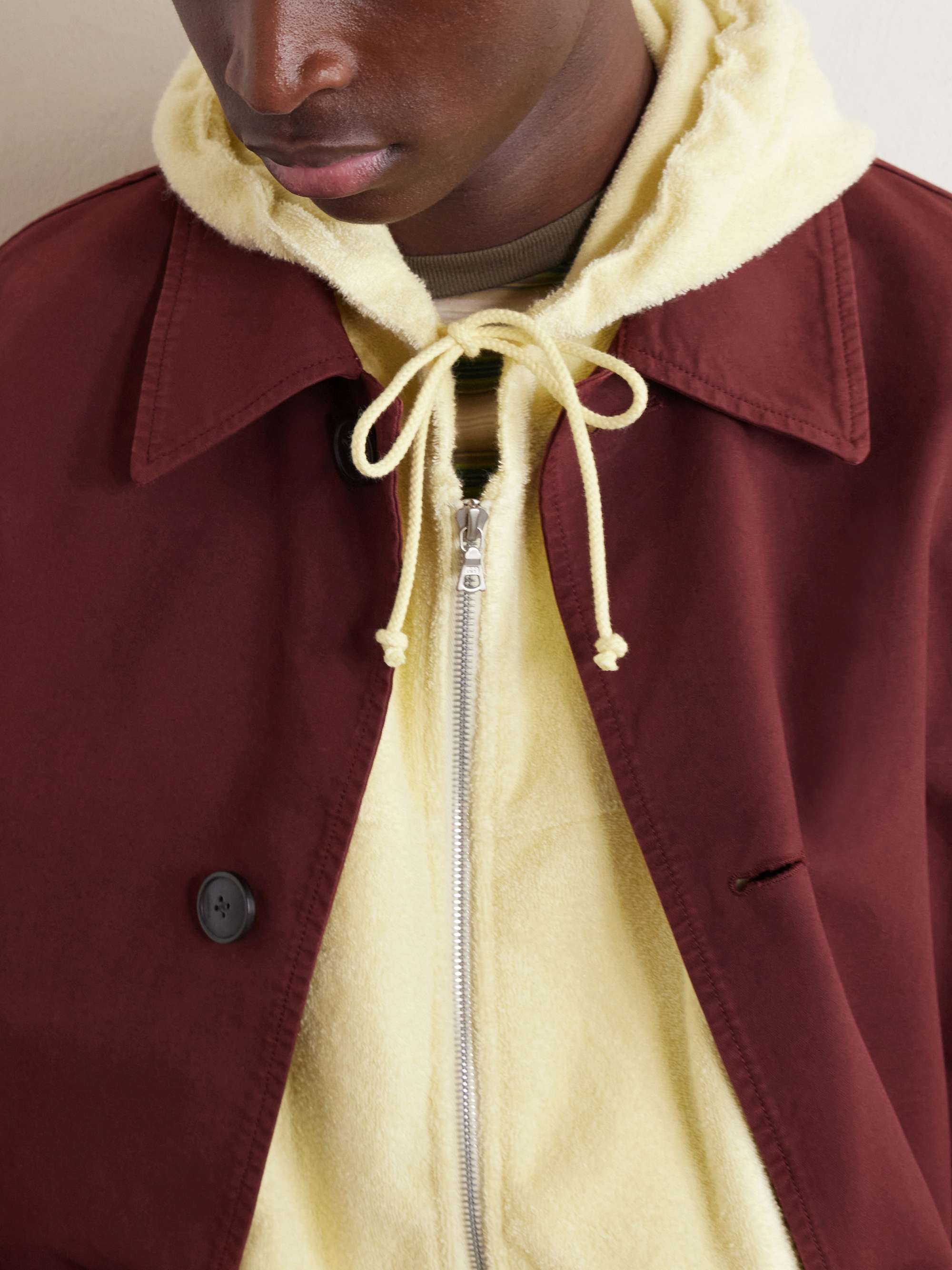 AURALEE Cotton-Blend Terry Zip-Up Hoodie for Men | MR PORTER