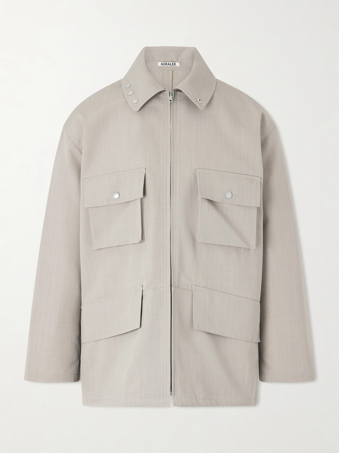 Auralee Wool-canvas Blouson Jacket In Neutral