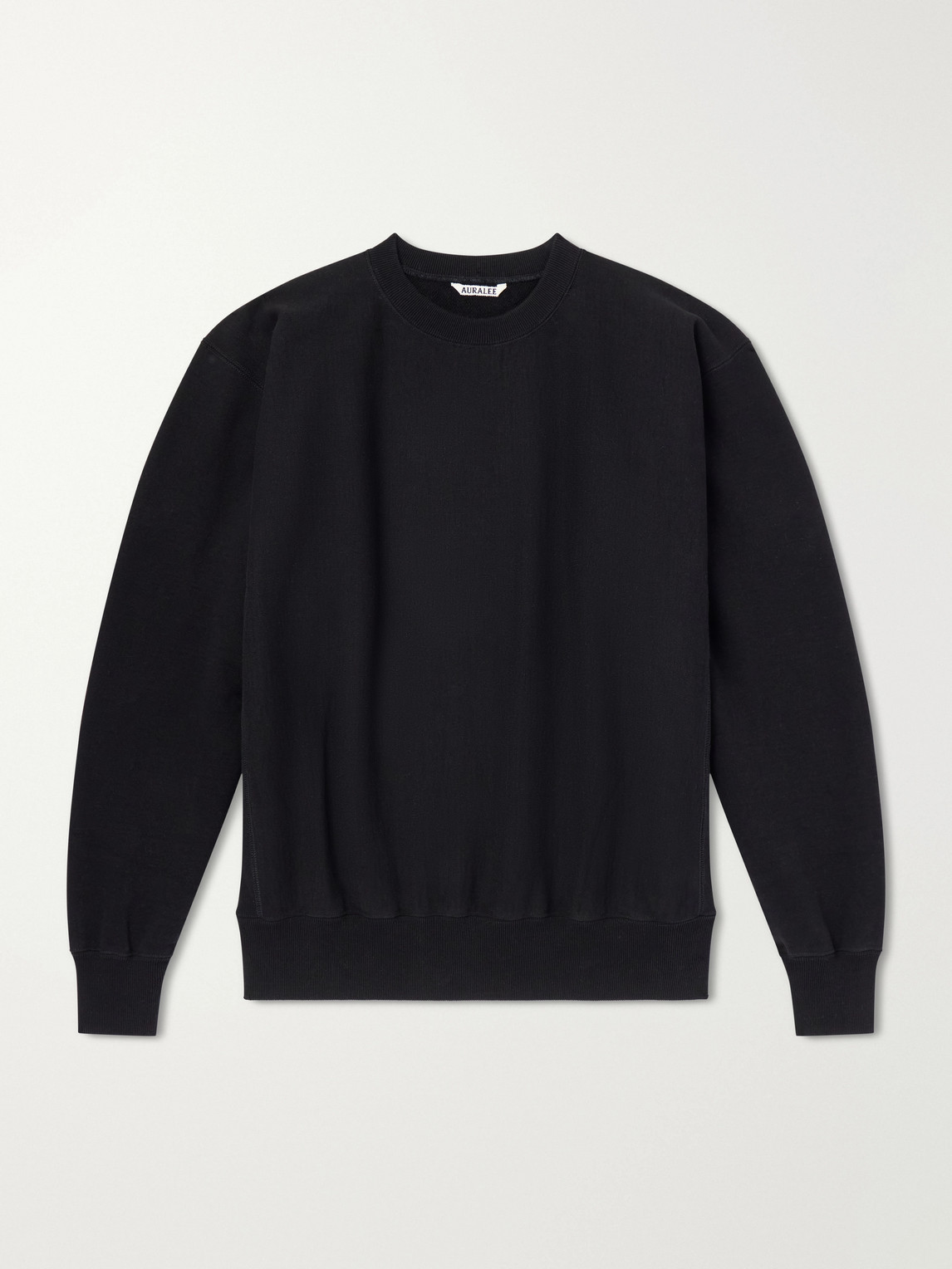 Auralee Cotton-jersey Sweatshirt In Black