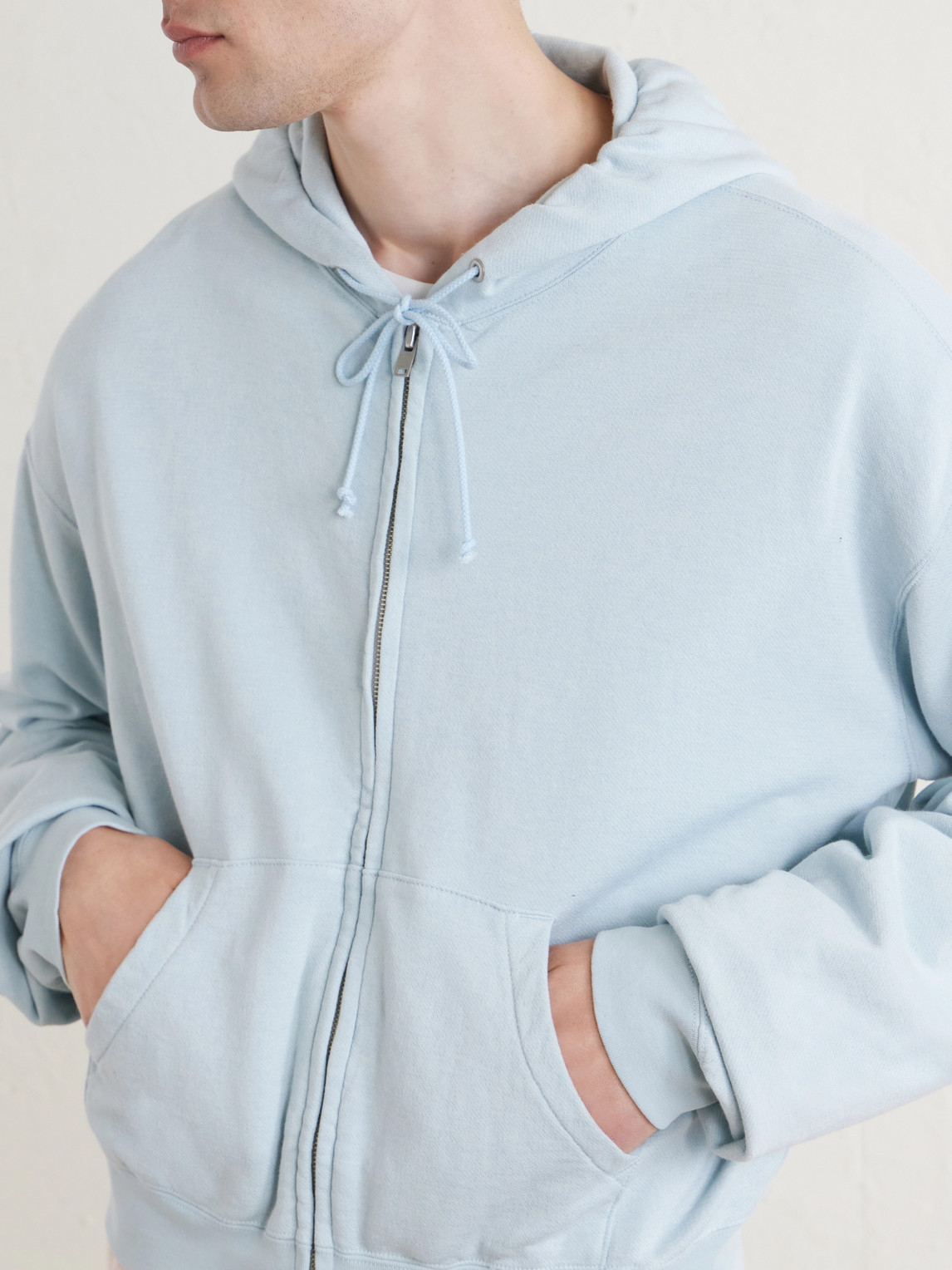 Cotton, Wool And Silk-Blend Zip-Up Hoodie