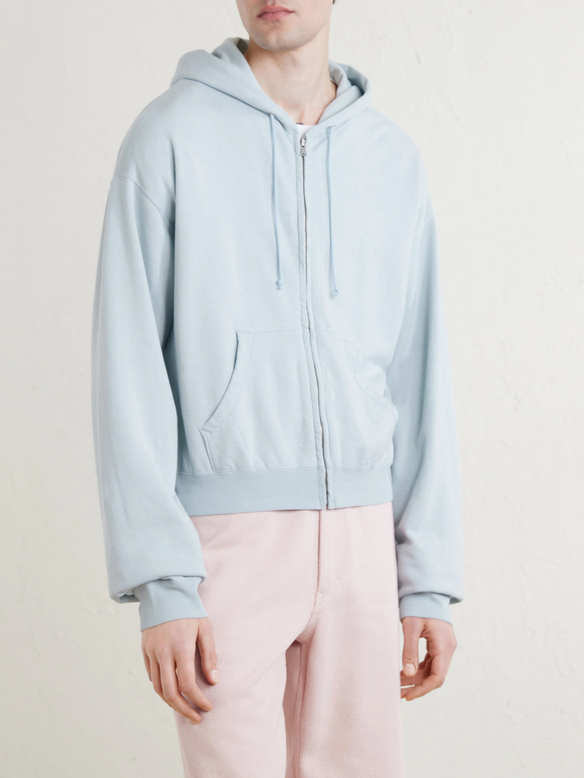Cotton, Wool And Silk-Blend Zip-Up Hoodie
