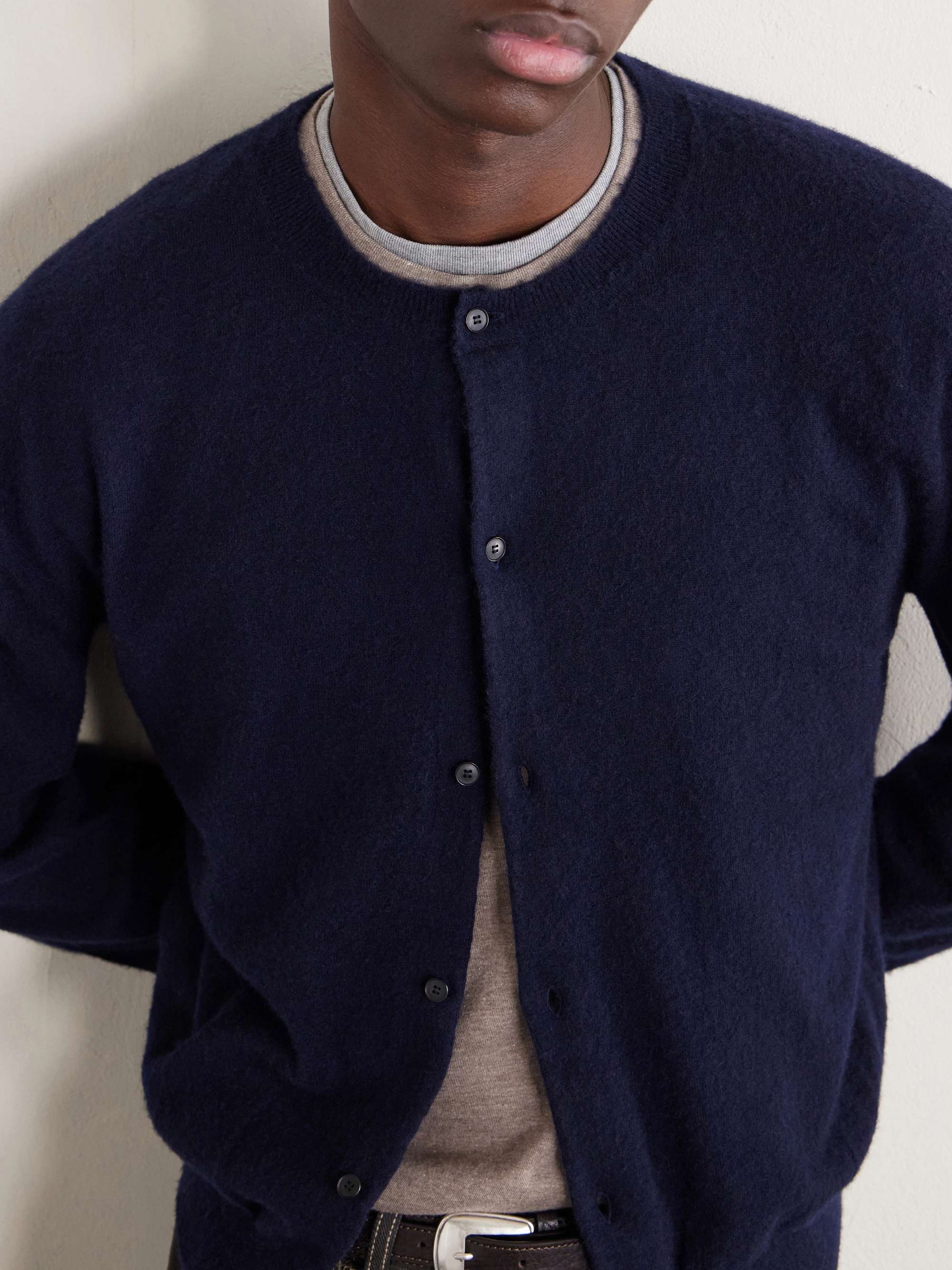 AURALEE Brushed Cashmere and Cotton-Blend Cardigan for Men | MR PORTER