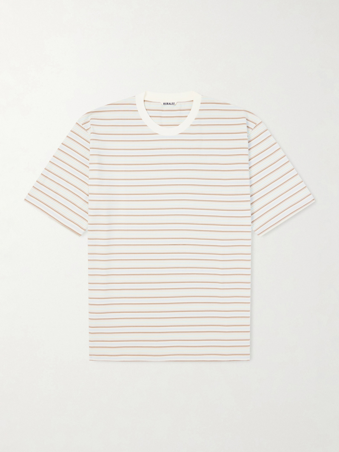 Auralee Striped Cotton-jersey T-shirt In Multi