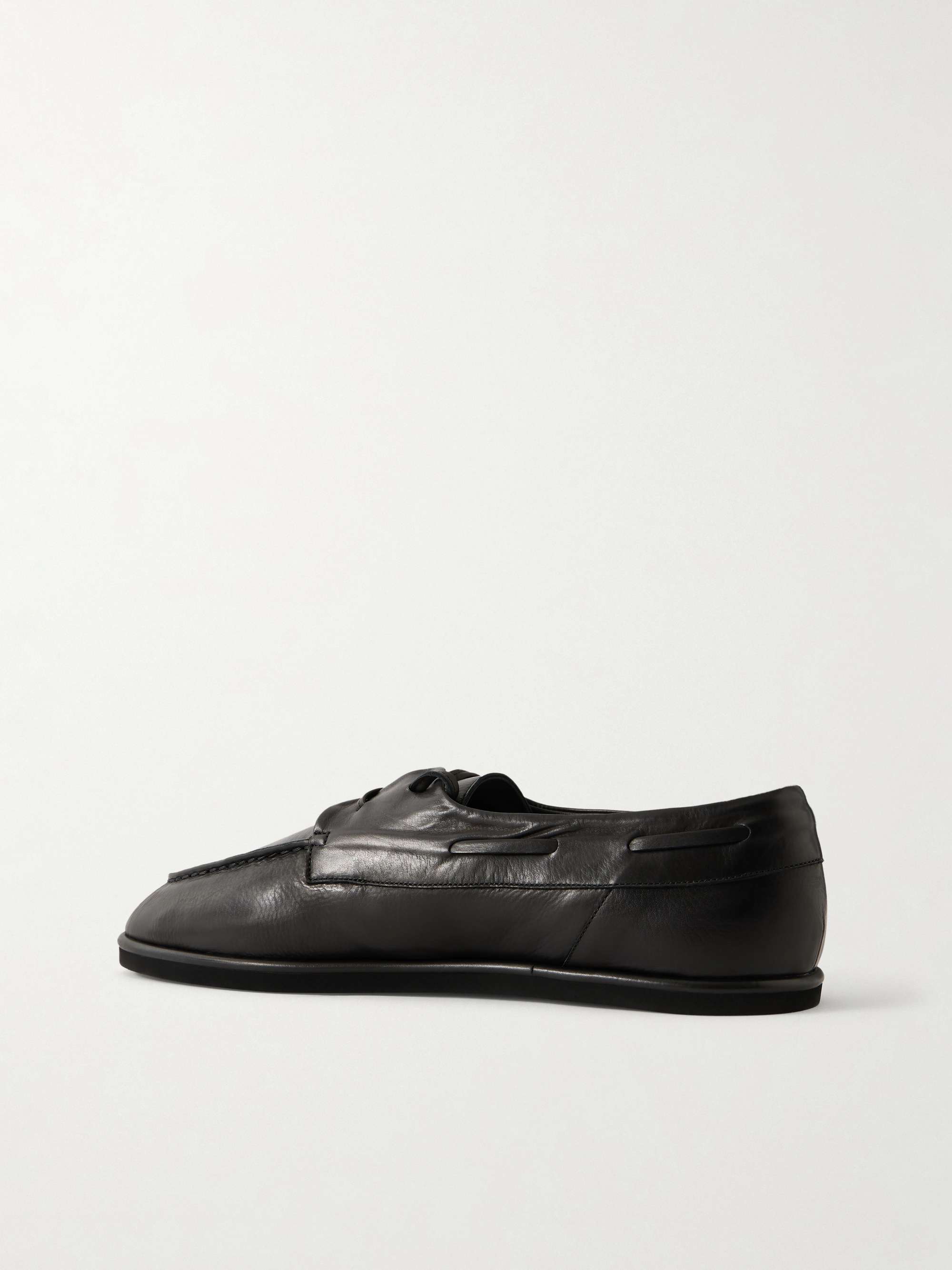 AURALEE Leather Boat Shoes for Men | MR PORTER