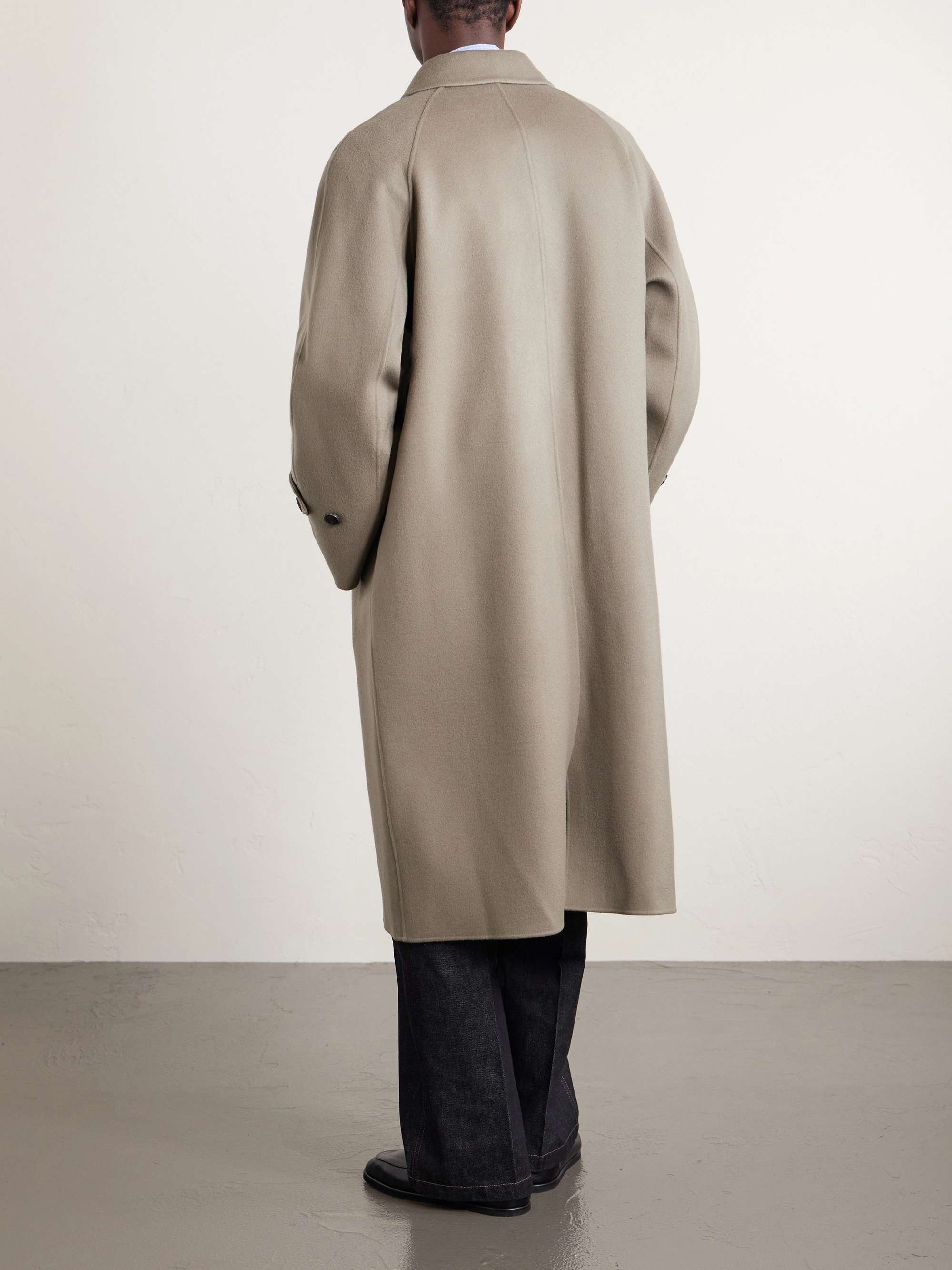 AURALEE Melton Wool Coat for Men | MR PORTER