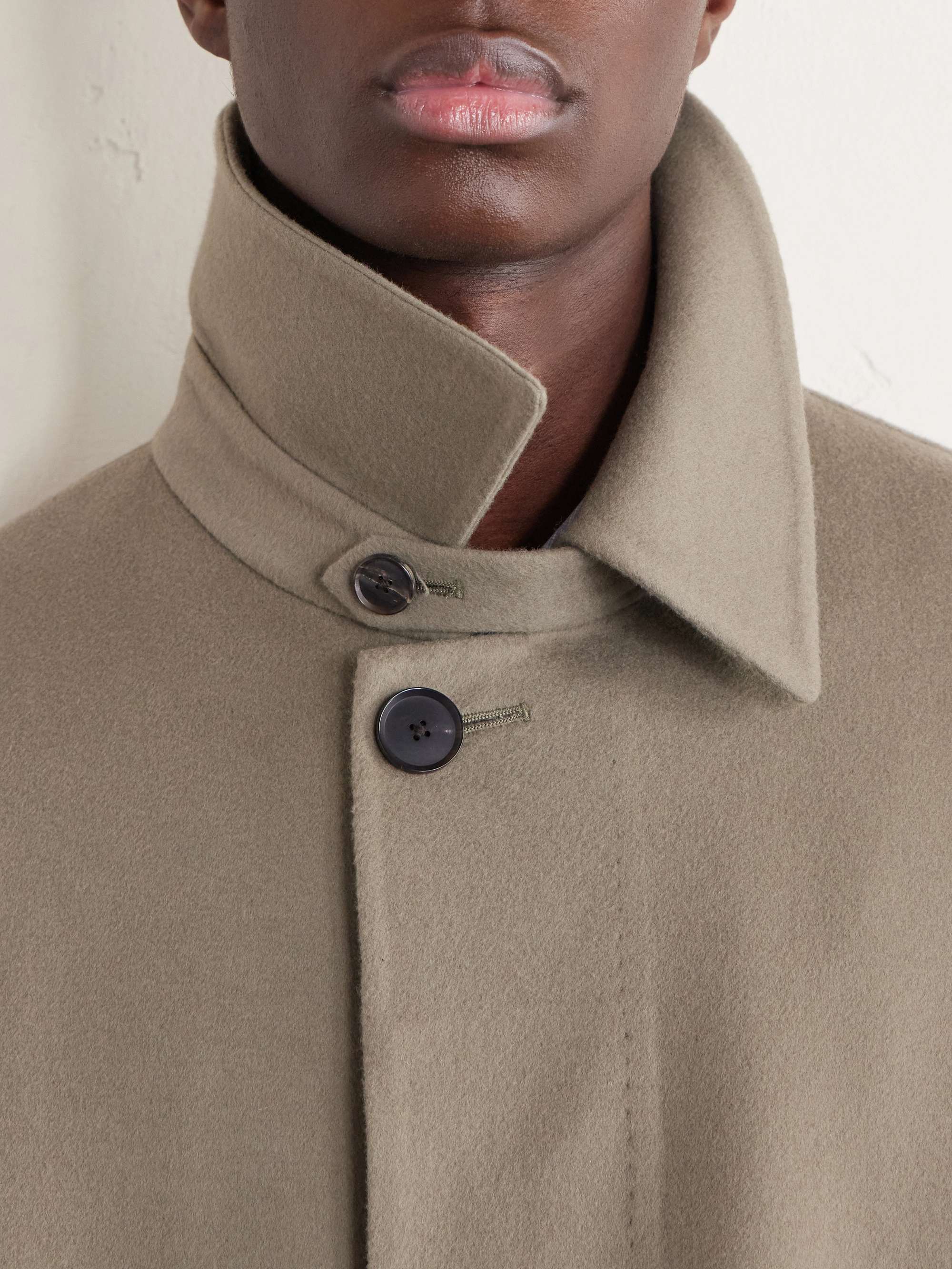 AURALEE Melton Wool Coat for Men | MR PORTER