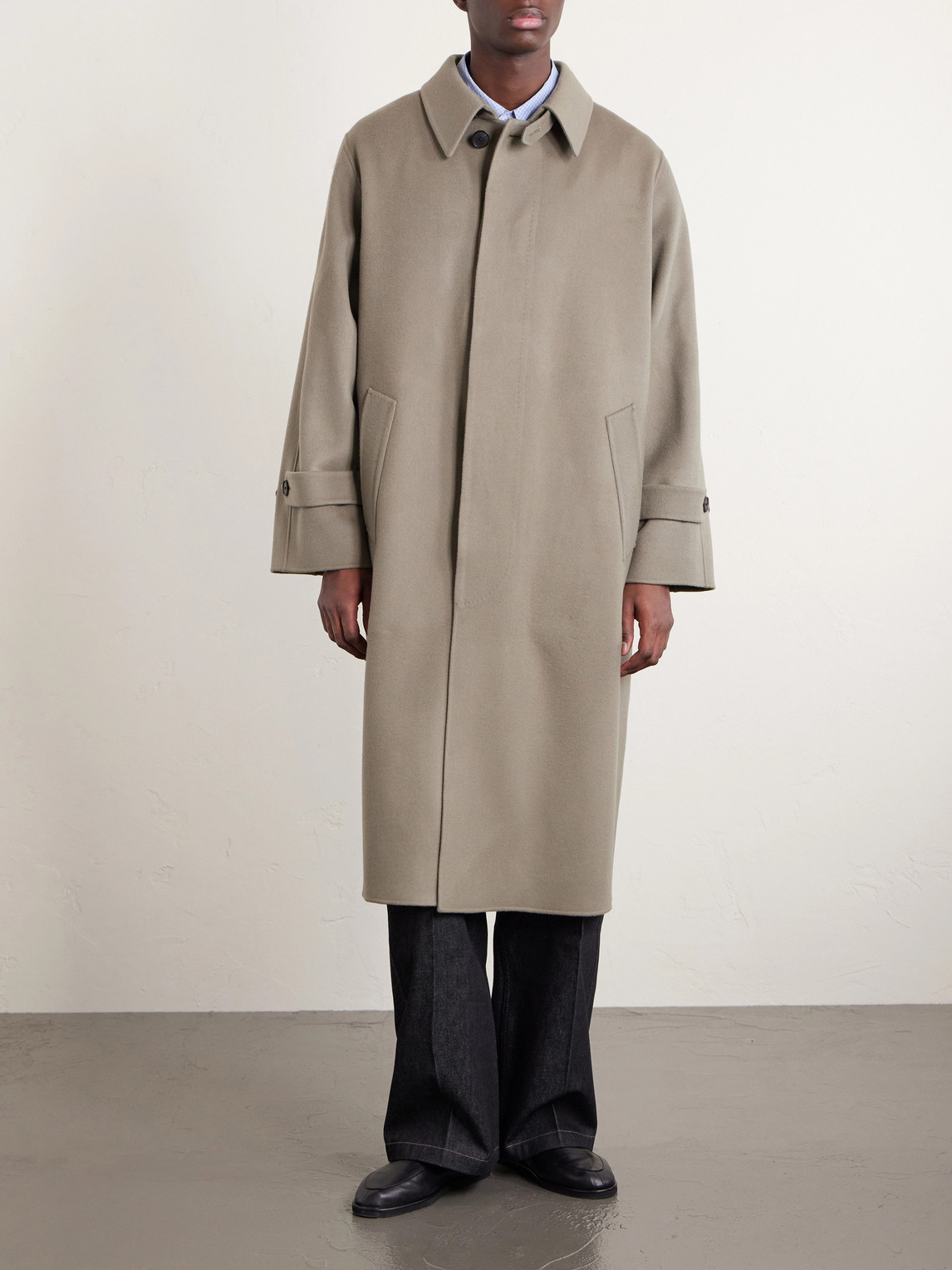  Auralee - Melton Wool Coat - Men - Gray - 3 