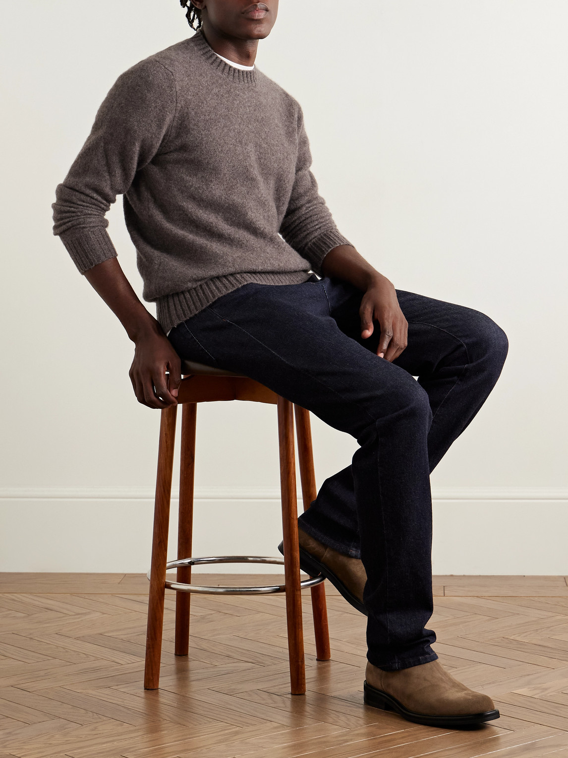 Piacenza 1733 Cashmere-blend Sweater In Brown