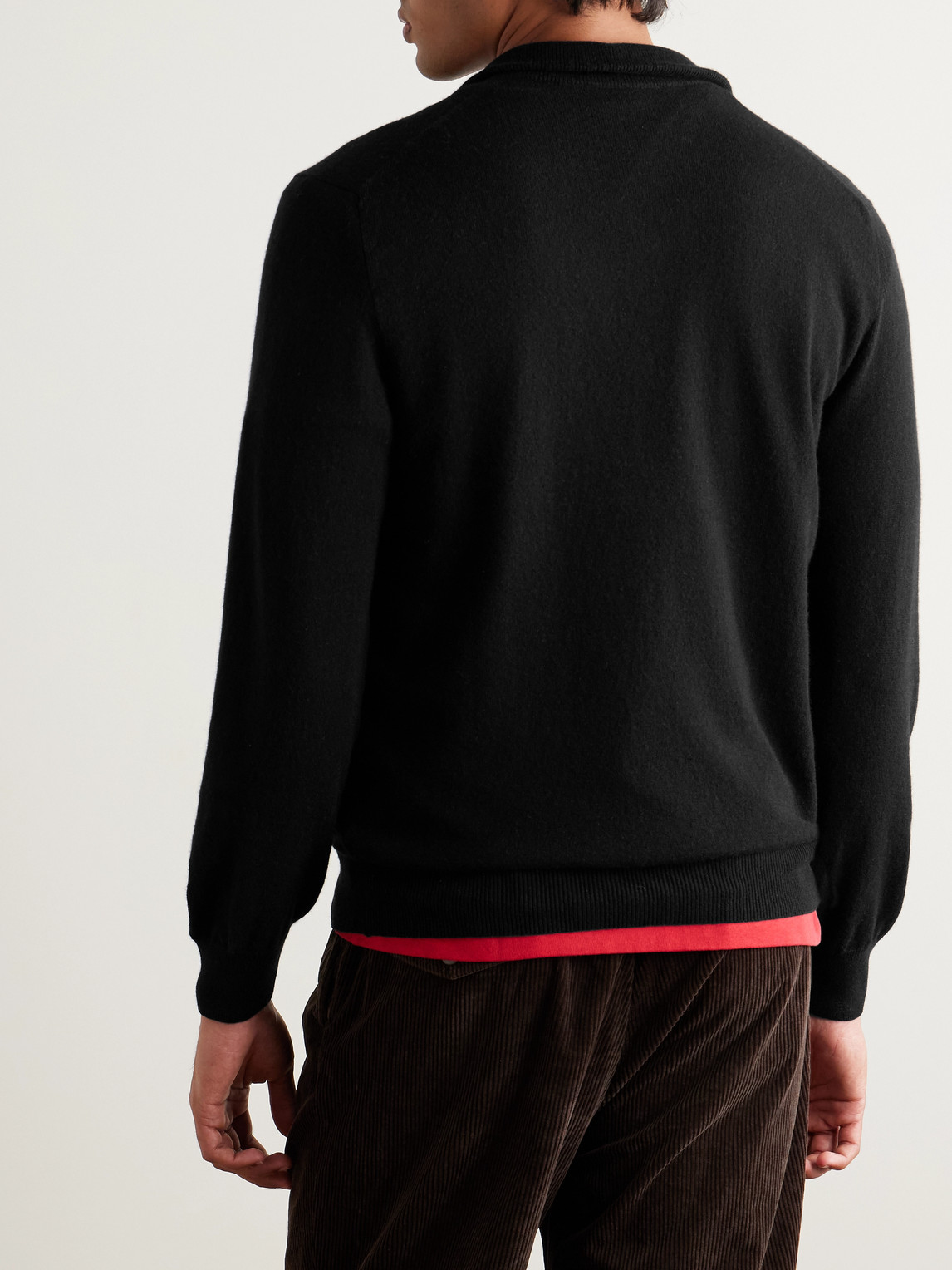 Piacenza 1733 Cashmere Half-zip Sweater In Black