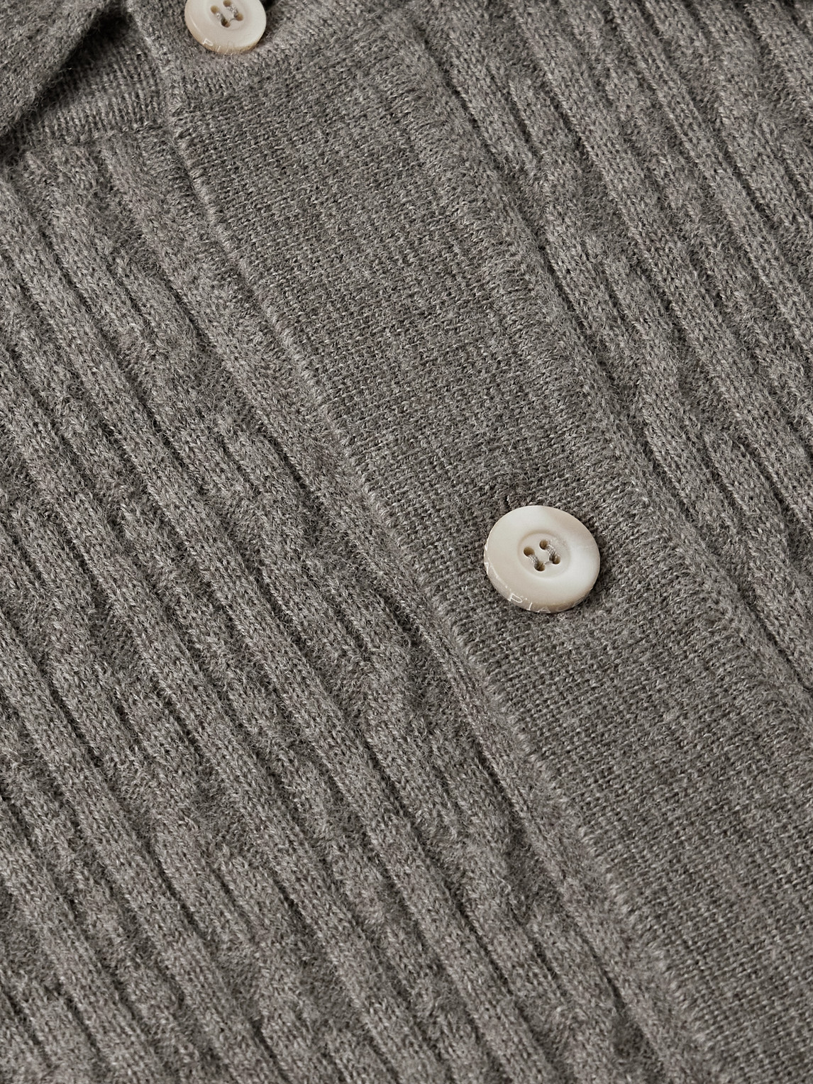 Piacenza 1733 Slim-fit Ribbed Virgin Wool Shirt In Gray
