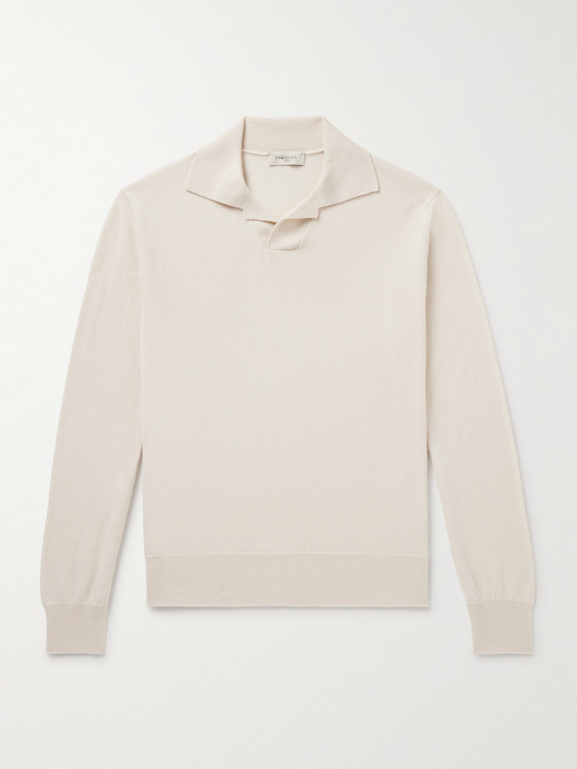 Piacenza 1733 Slim-fit Cashmere Polo Shirt In Neutral