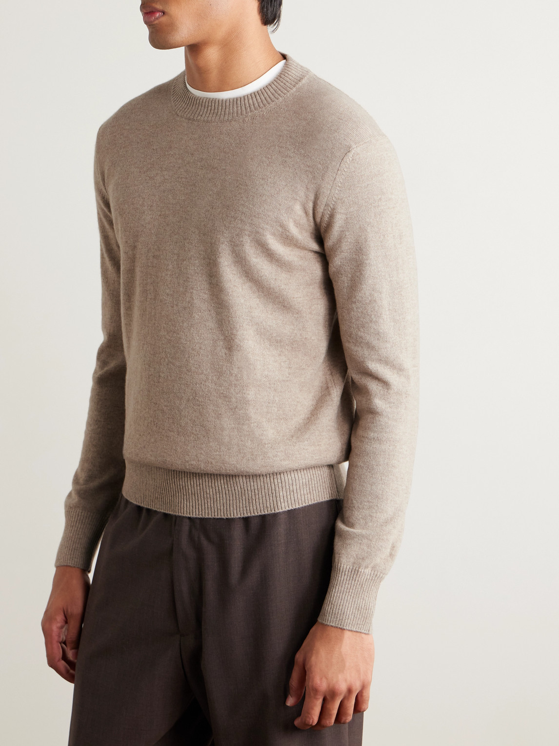 Piacenza 1733 Slim-fit Cashmere Sweater In Neutral