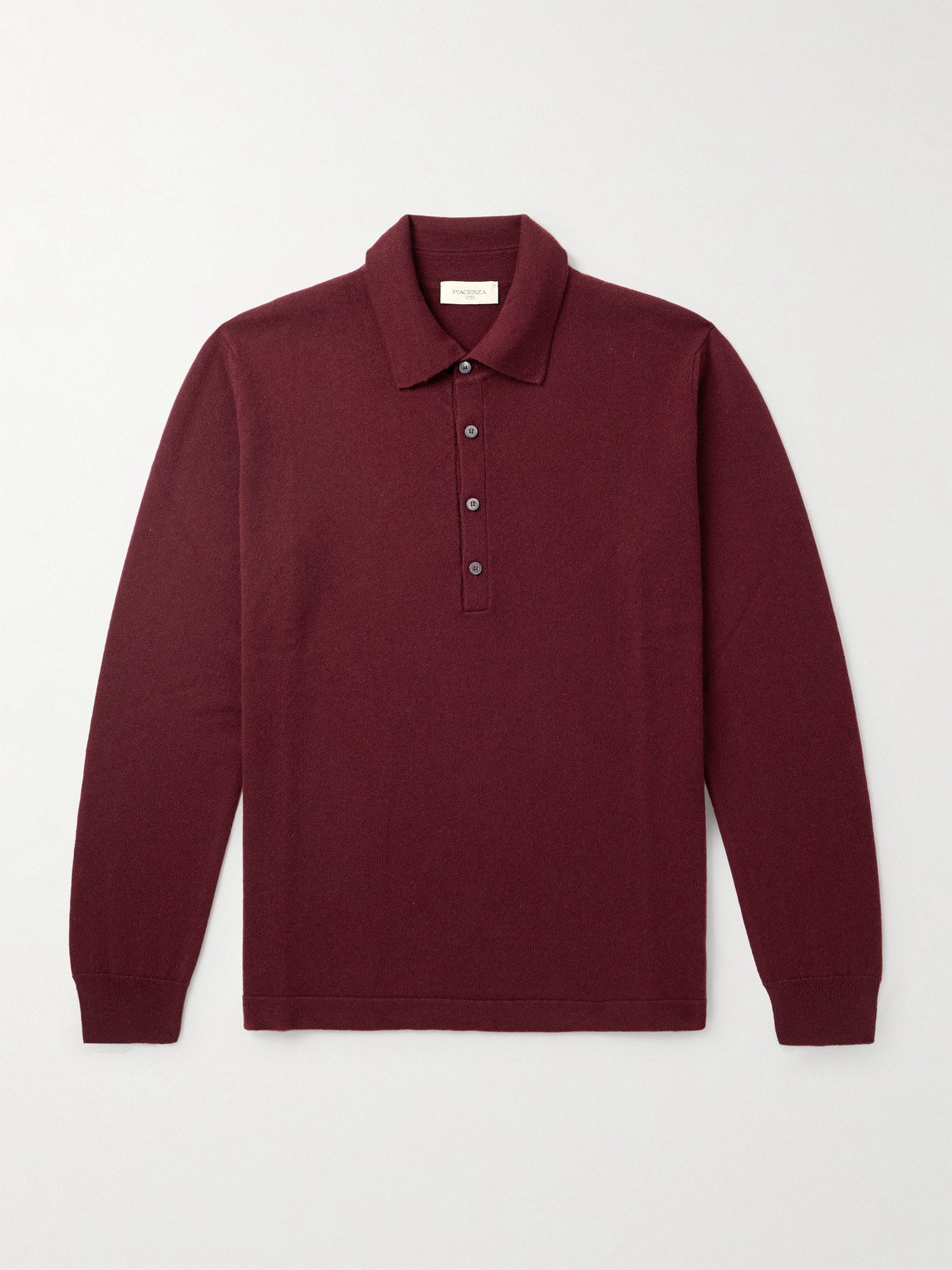 Piacenza 1733 Slim-fit Cashmere Polo Shirt In Burgundy
