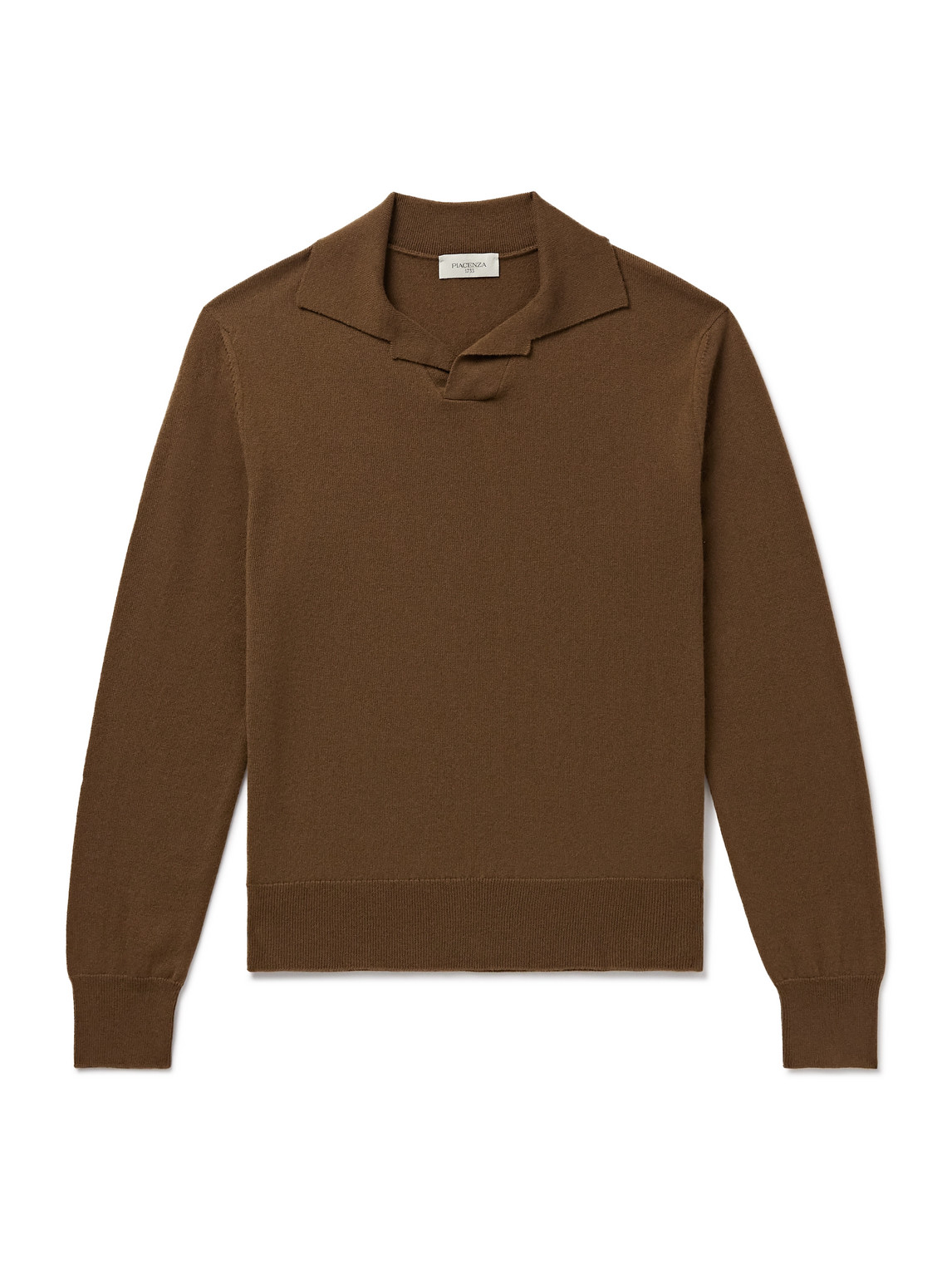 Piacenza 1733 Slim-fit Cashmere Polo Shirt In Brown