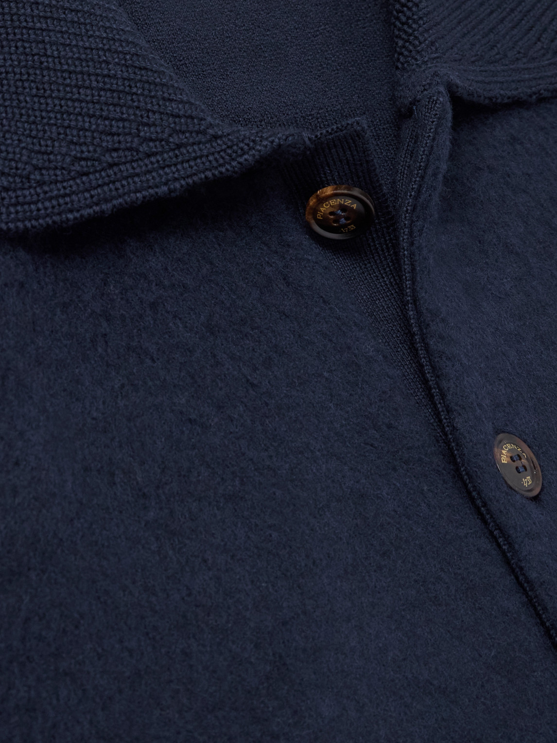  Piacenza 1733 - Brushed Virgin Wool Overshirt - Men - Blue - It 54 