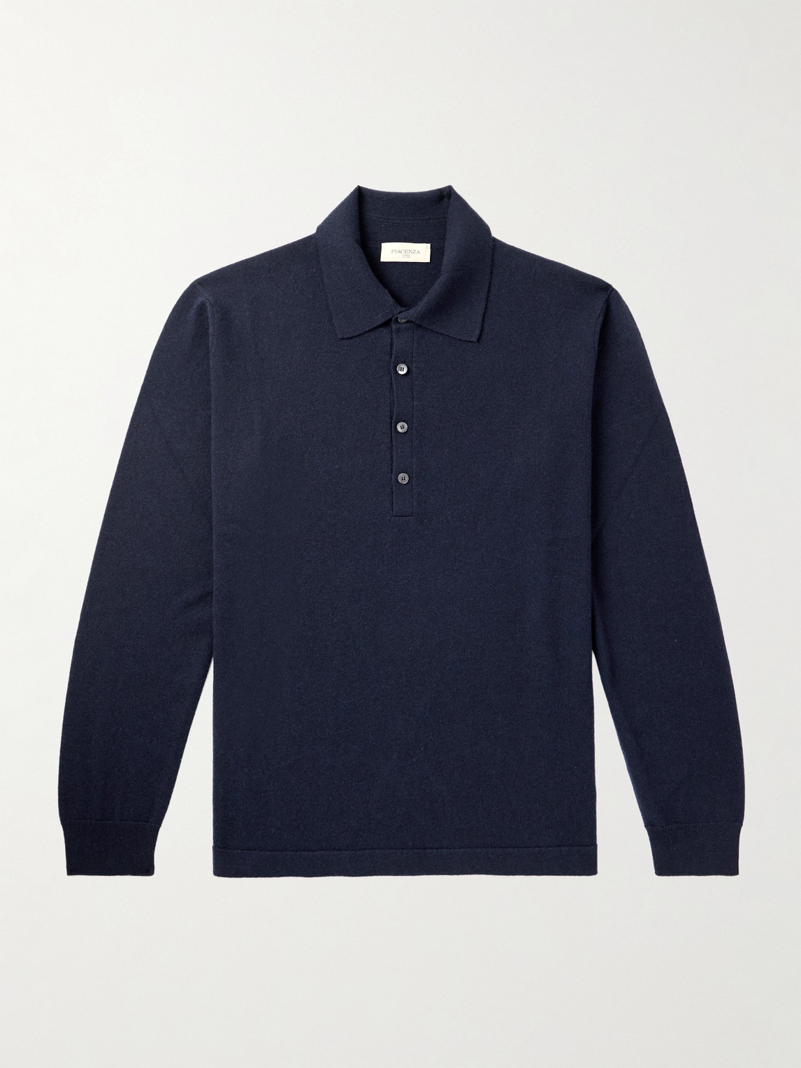 Piacenza 1733 Slim-fit Cashmere Polo Shirt In Blue