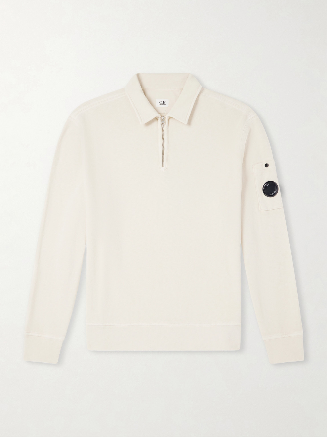 C.P. Company Logo-Appliquéd Cotton Half-Zip Sweater - Men