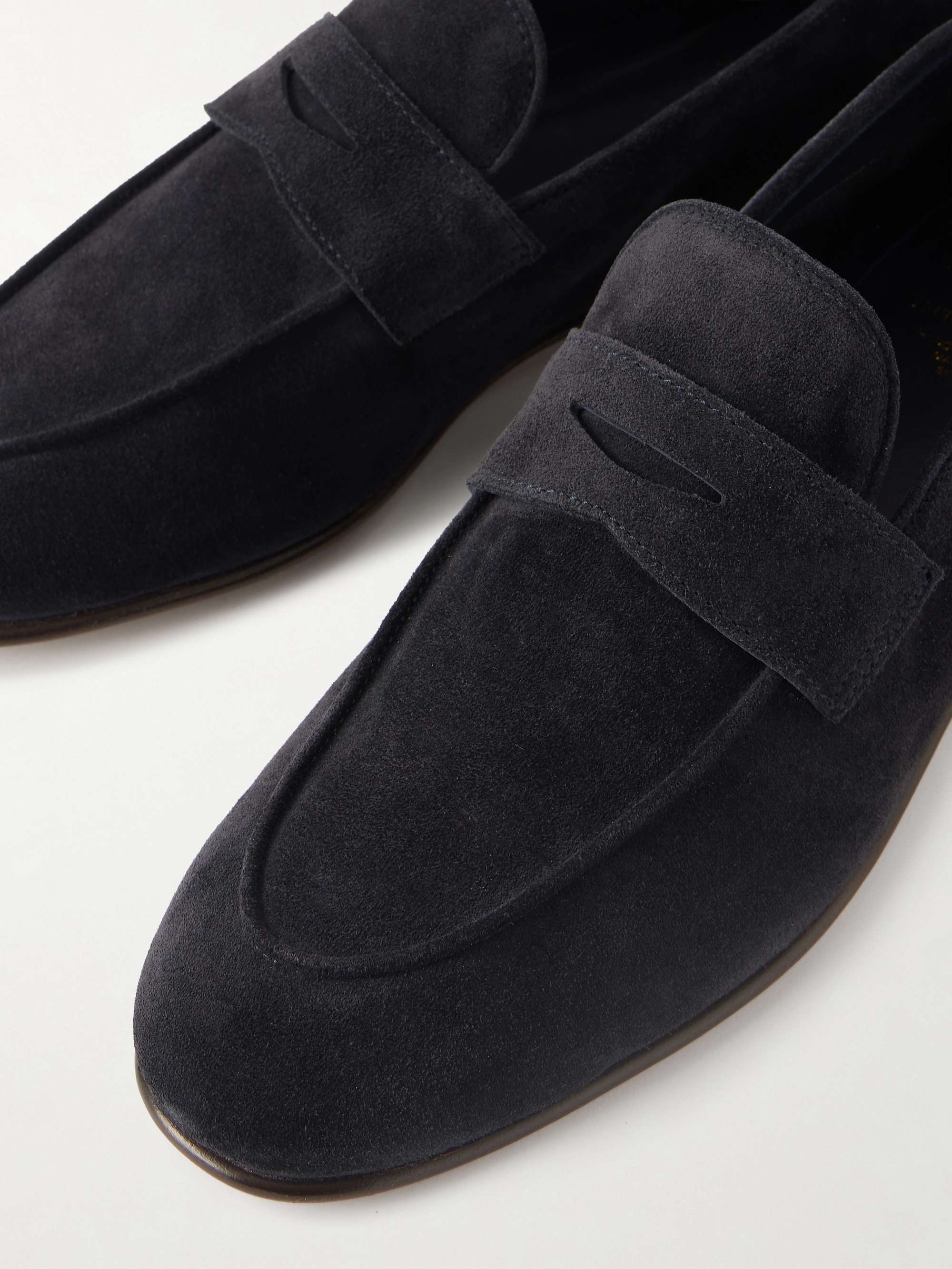 OFFICINE CREATIVE Oliver 010 Suede Penny Loafers for Men 