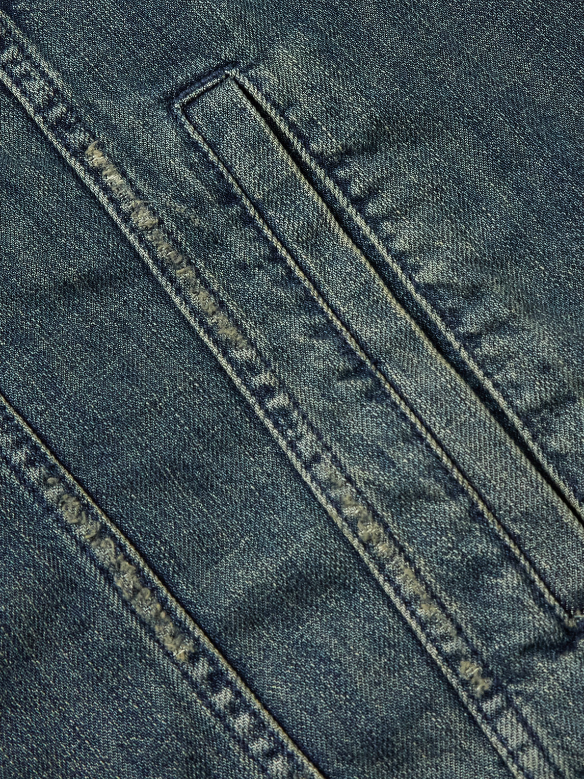 Plush-Trimmed Hooded Denim Jacket