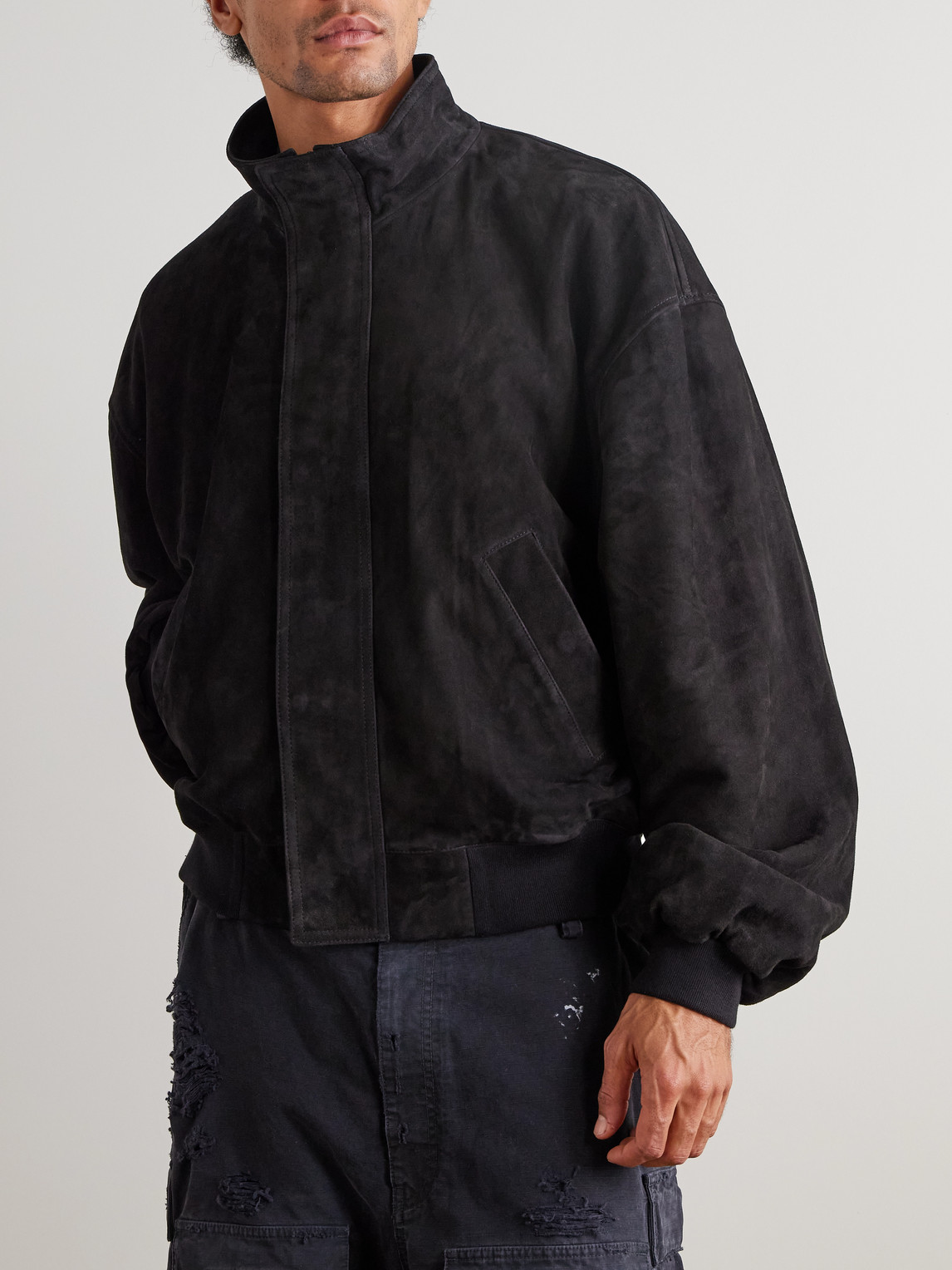  Balenciaga - Suede Jacket - Men - Black - M 