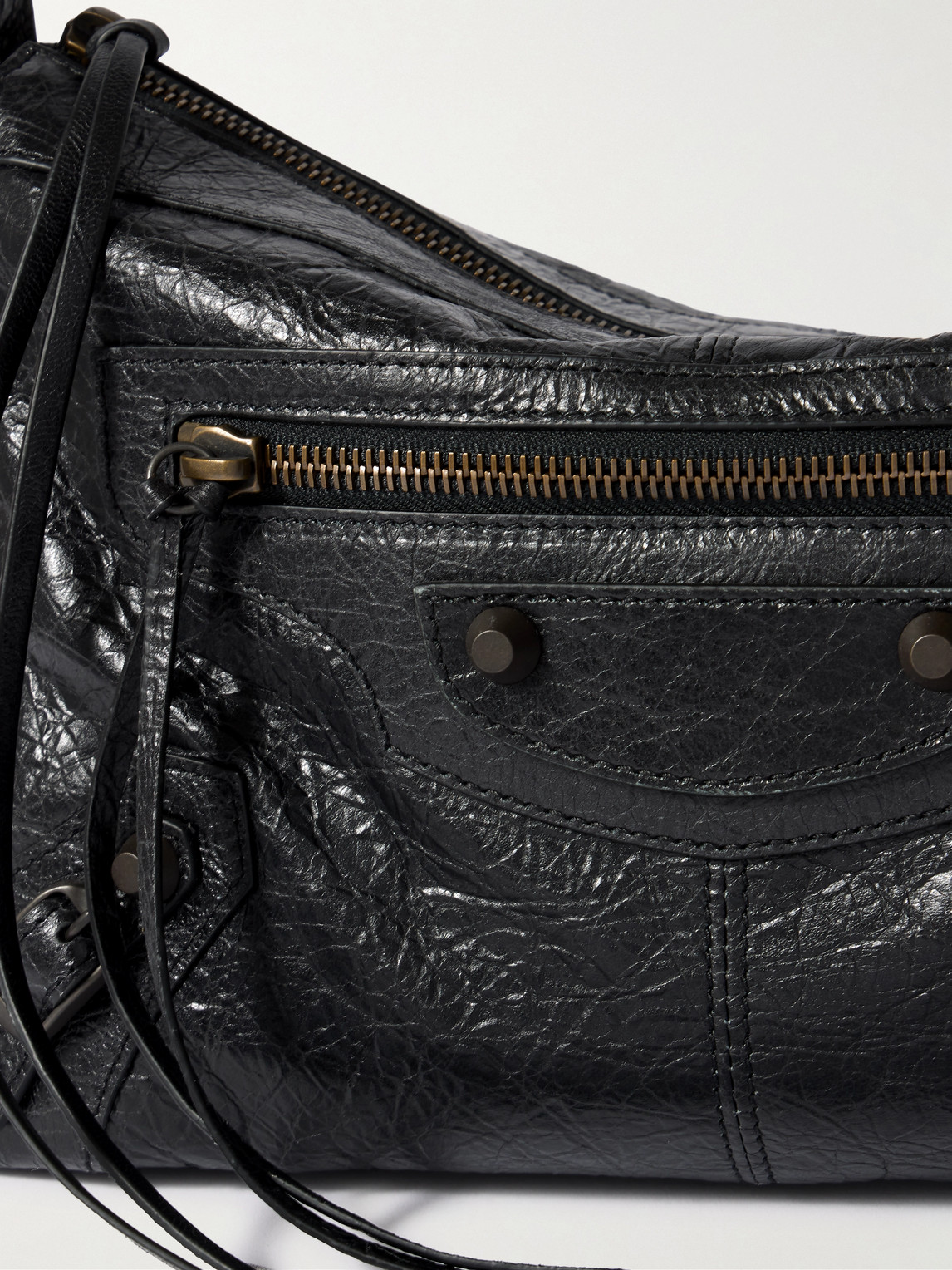 Le City Moto Small Arena Textured-Leather Messenger Bag