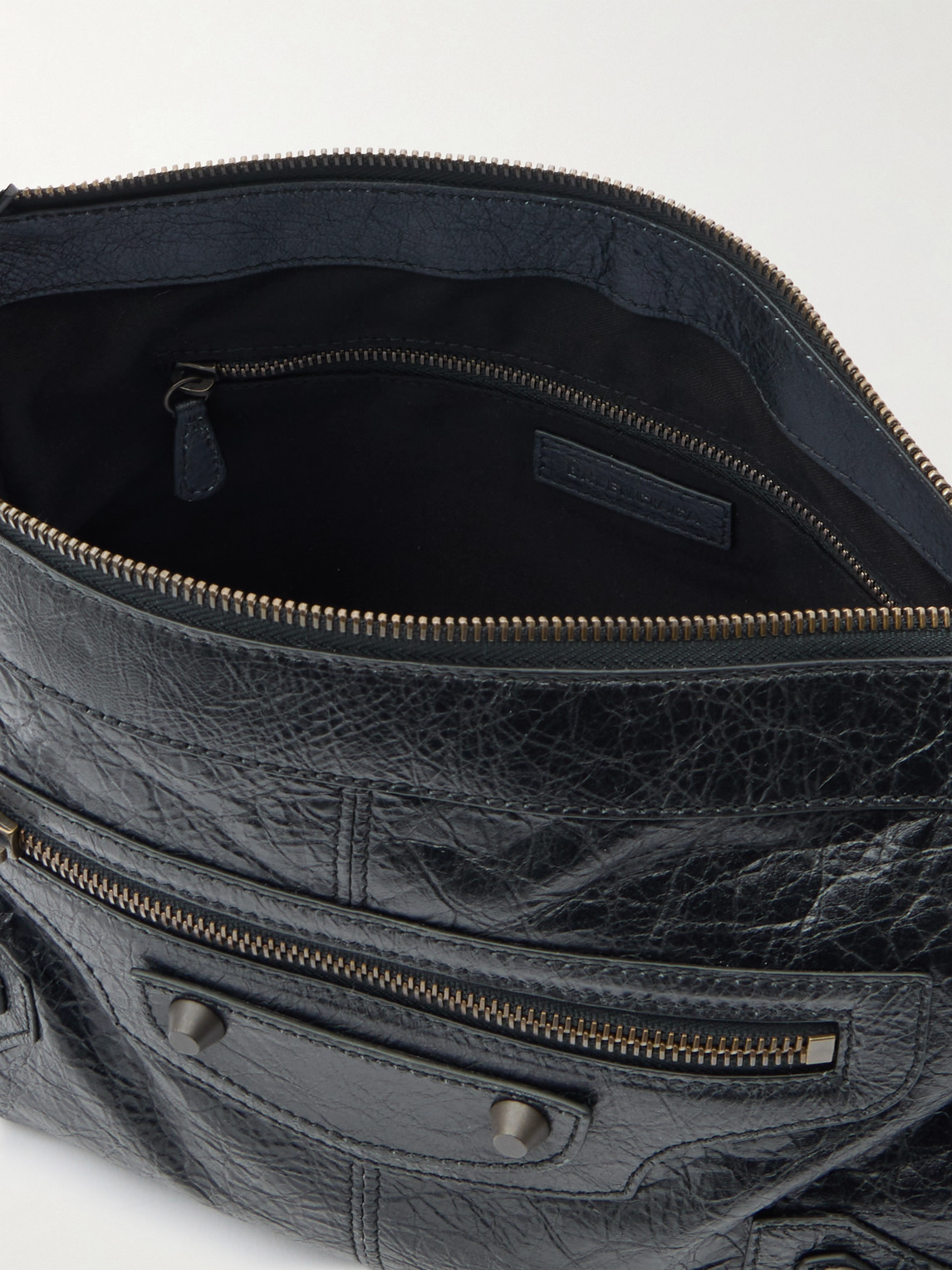 Le City Moto Small Arena Textured-Leather Messenger Bag