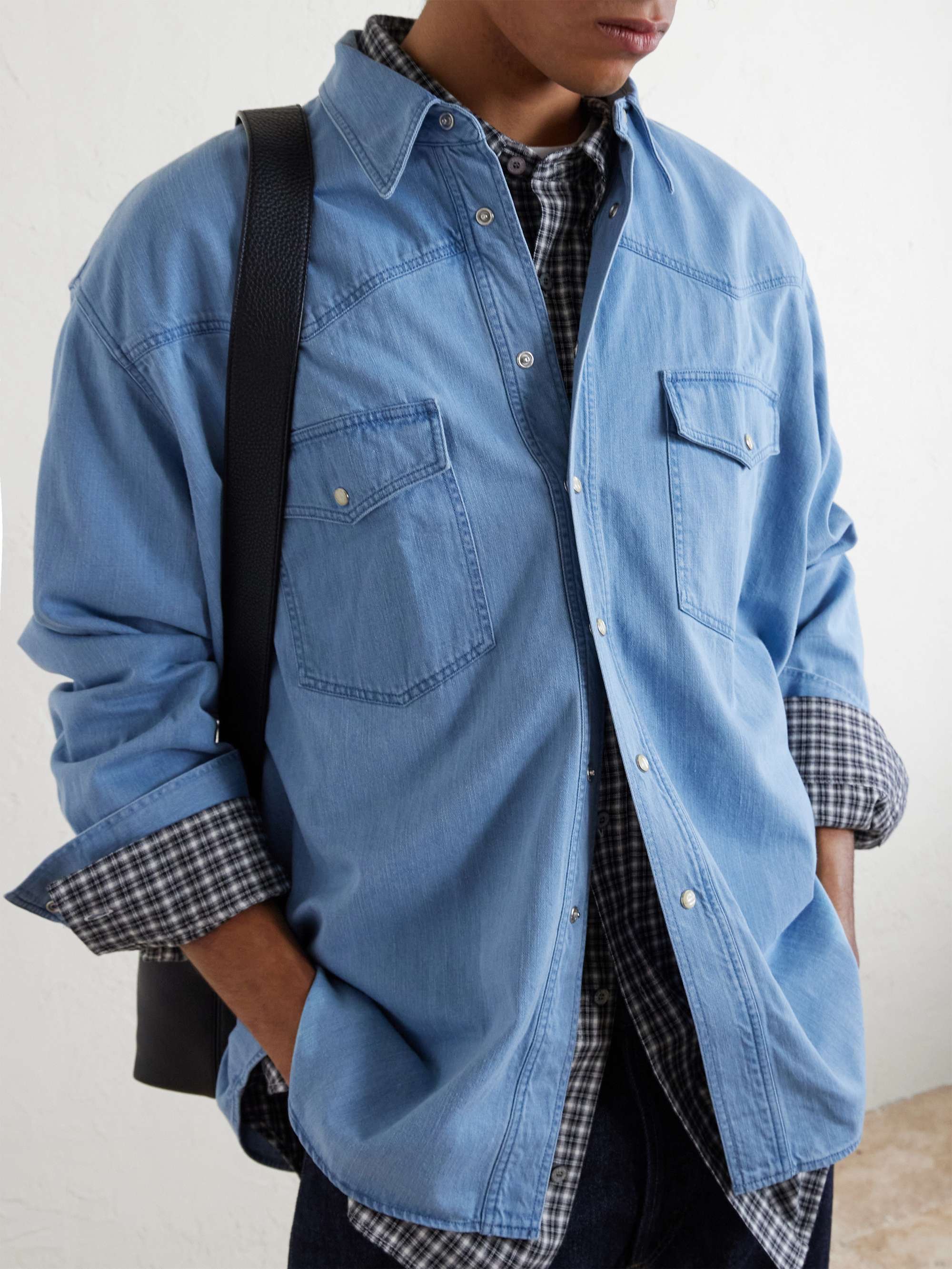 STUDIO NICHOLSON Denim Shirt for Men | MR PORTER