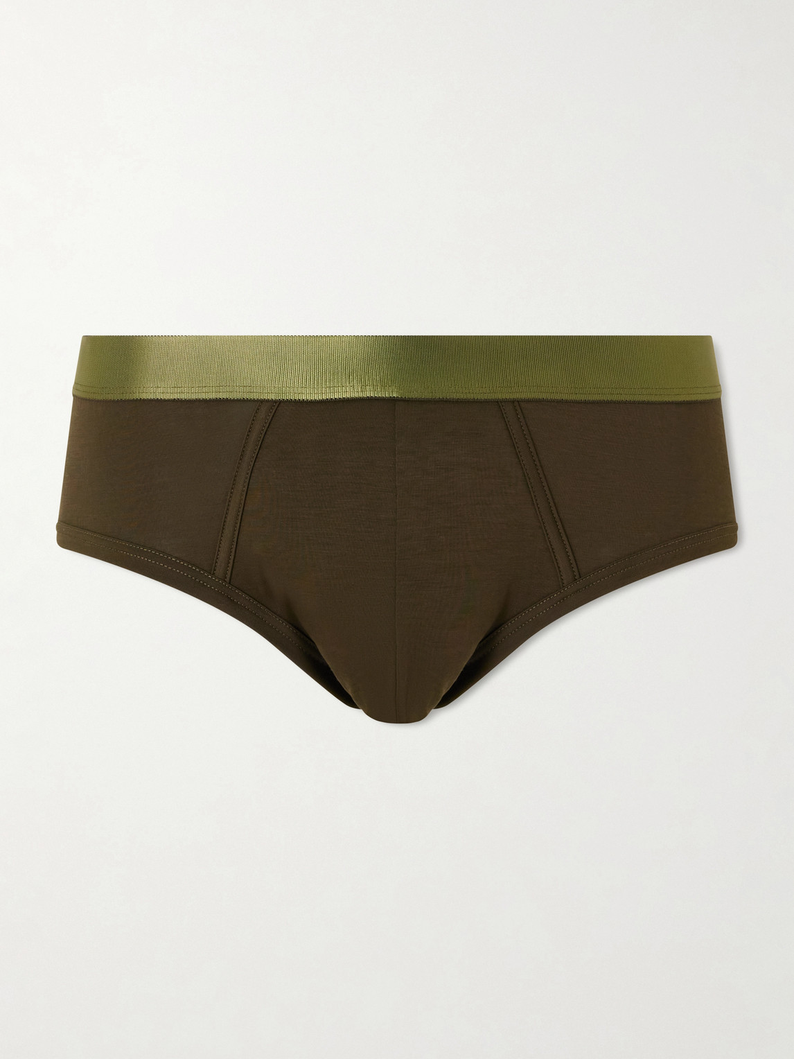 Cdlp Three-pack Stretch-lyocell Briefs In Brown