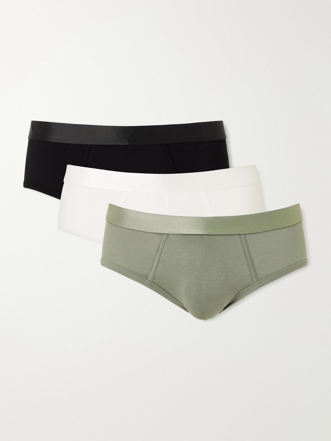 Cdlp Three-pack Stretch-lyocell Briefs In Multi