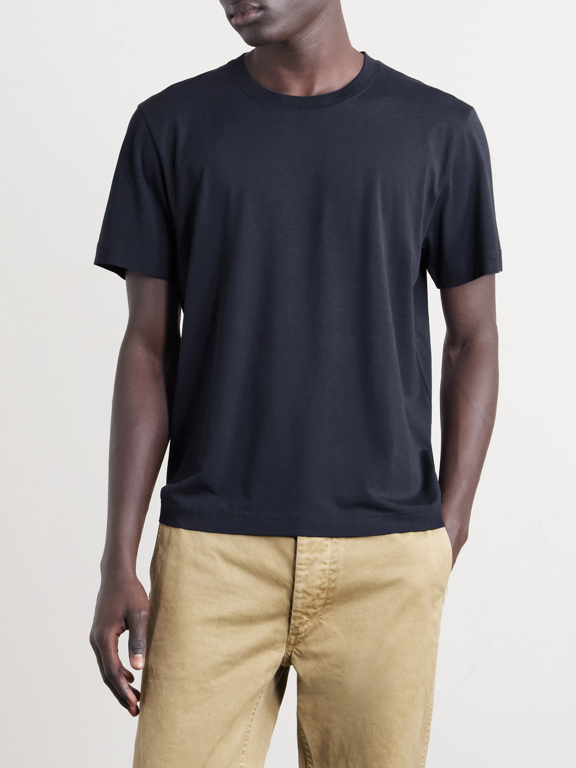 Cdlp Lyocell And Pima Cotton-blend Jersey T-shirt In Blue