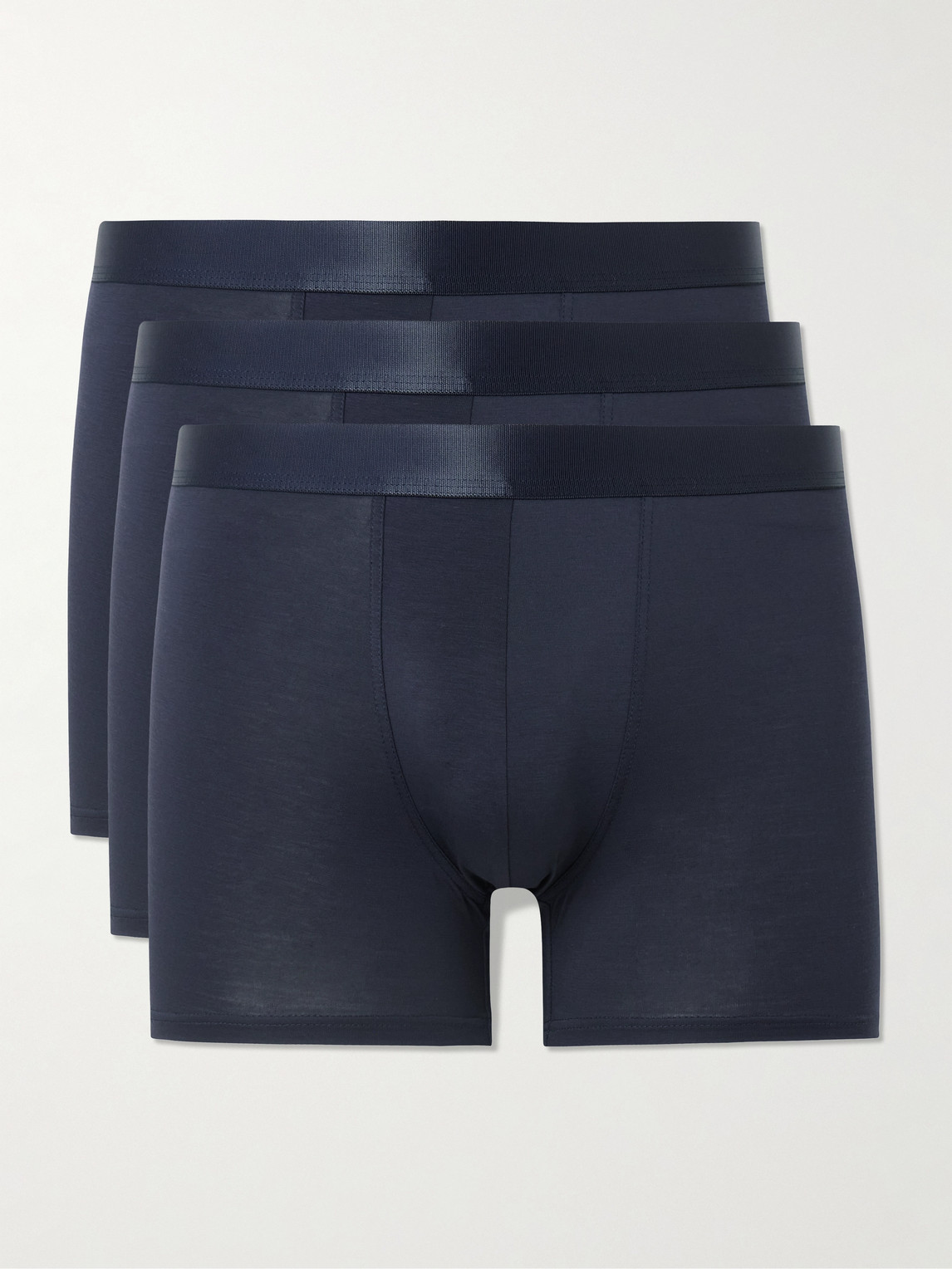 Cdlp Three-pack Stretch-lyocell Boxer Briefs In Blue