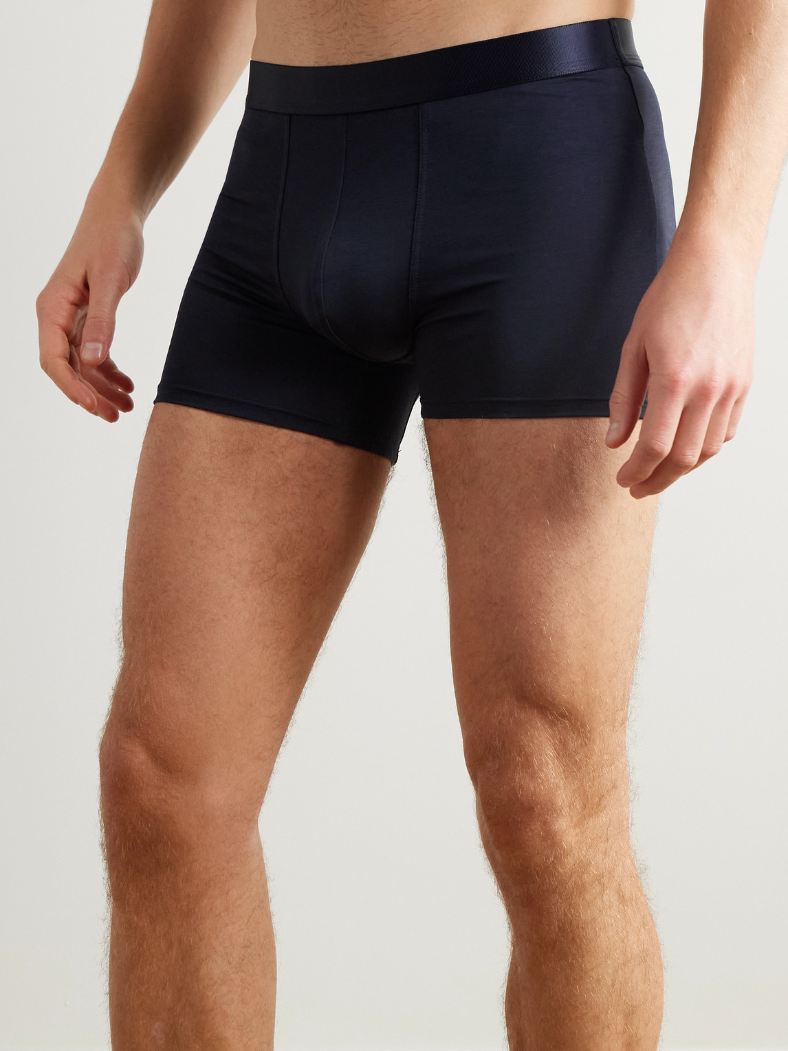 Cdlp Three-pack Stretch-lyocell Boxer Briefs In Blue