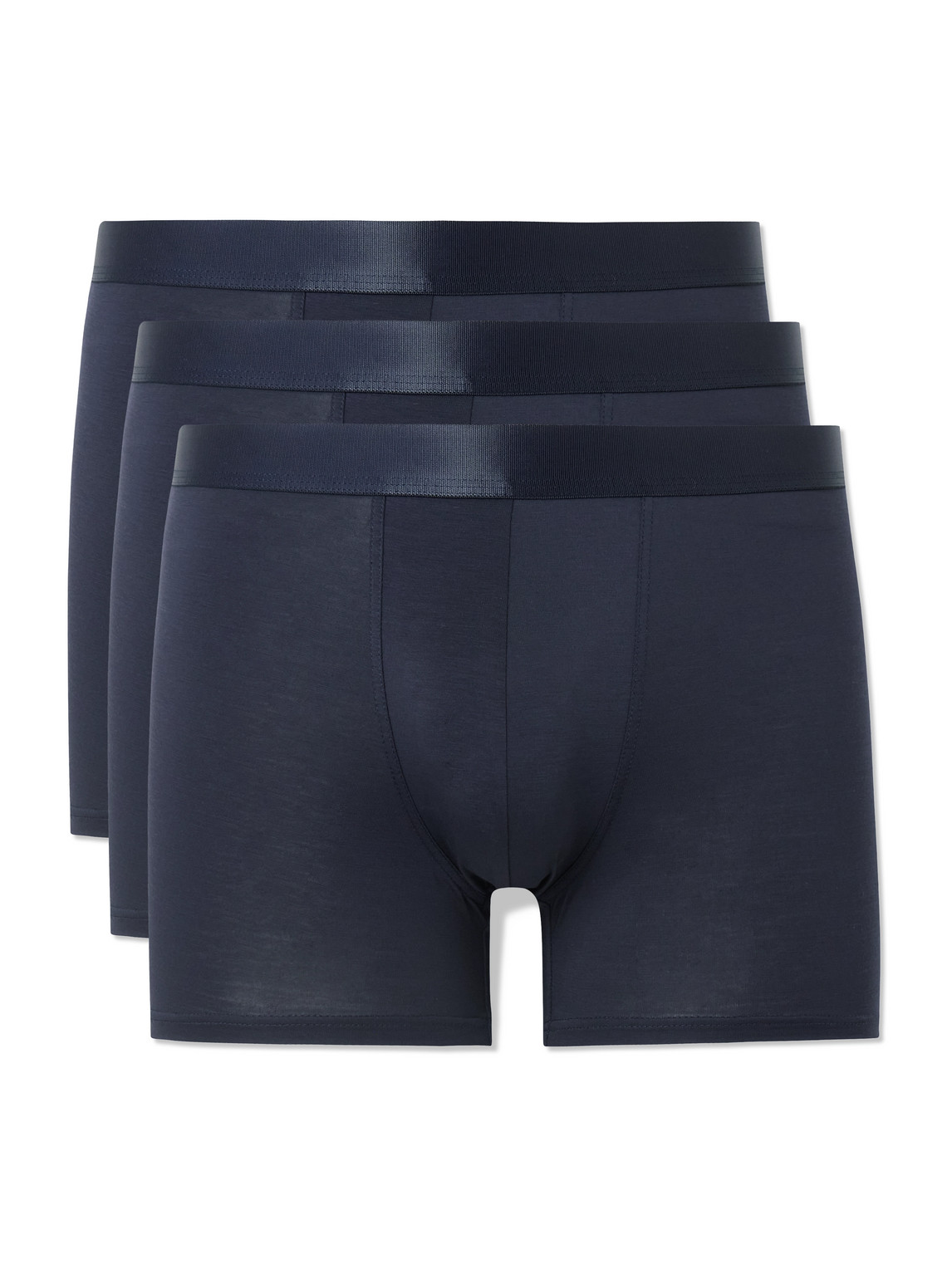 Cdlp Three-pack Stretch-lyocell Boxer Briefs In Blue