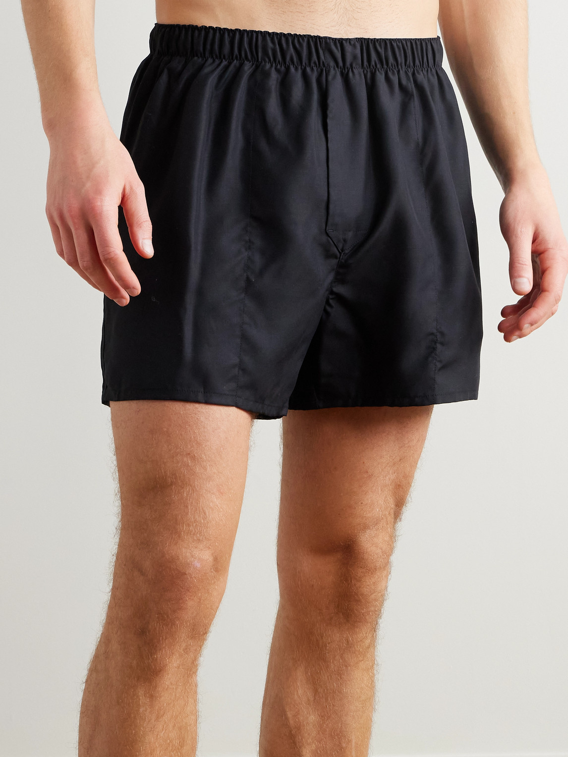 Cdlp Tencel™ Lyocell-poplin Boxer Shorts In Black