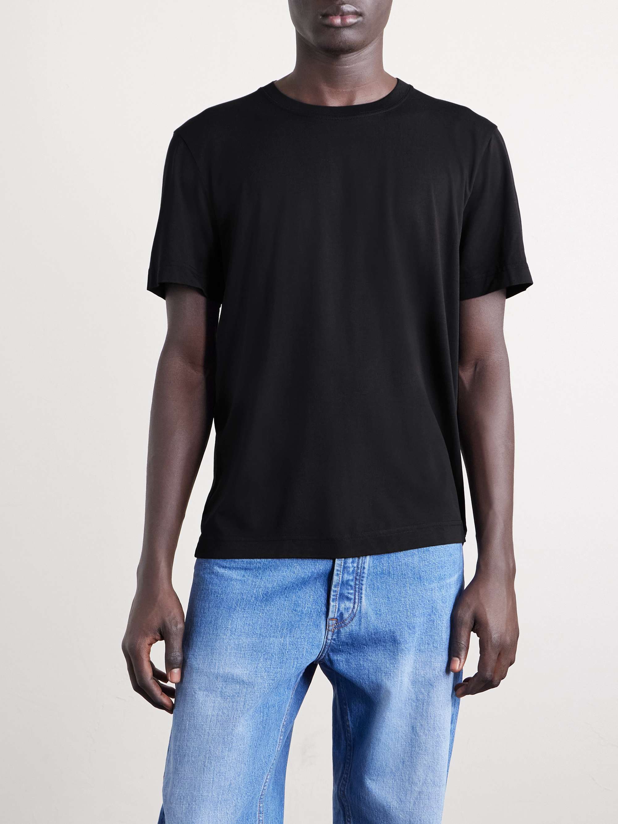 CDLP Three-Pack Lyocell and Pima Cotton-Blend Jersey T-Shirts