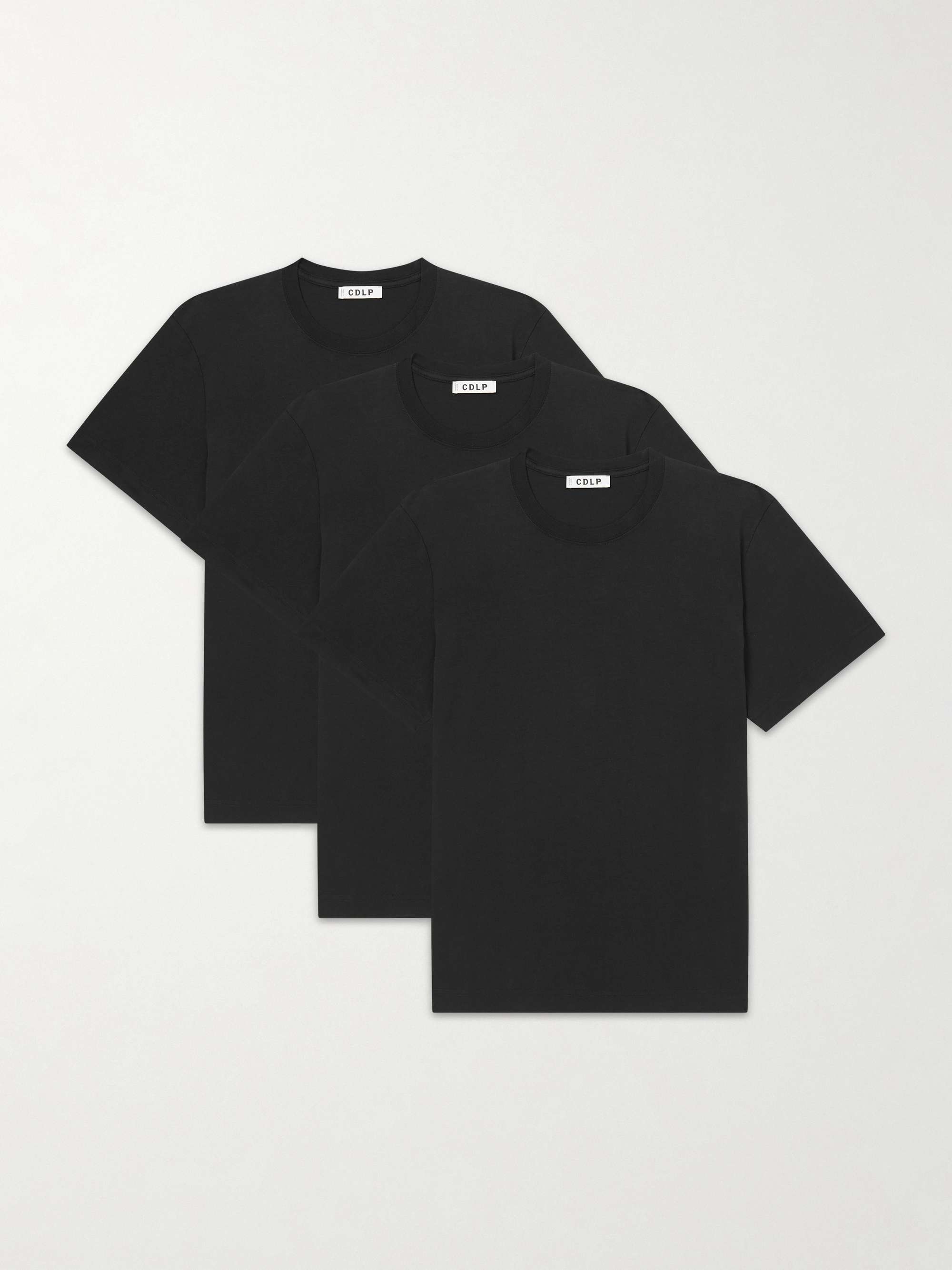 CDLP Three-Pack Lyocell and Pima Cotton-Blend Jersey T-Shirts