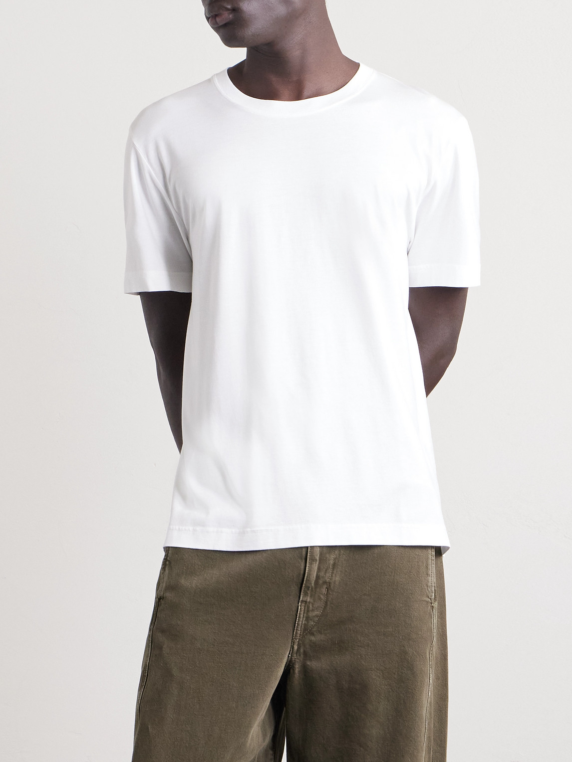 Cdlp Lyocell And Pima Cotton-blend Jersey T-shirt In White