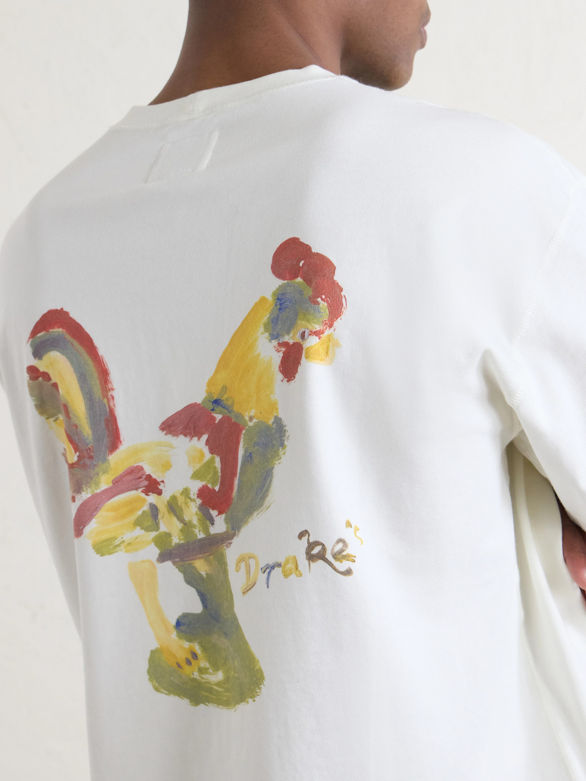 Cockerel Printed Cotton-Jersey T-Shirt