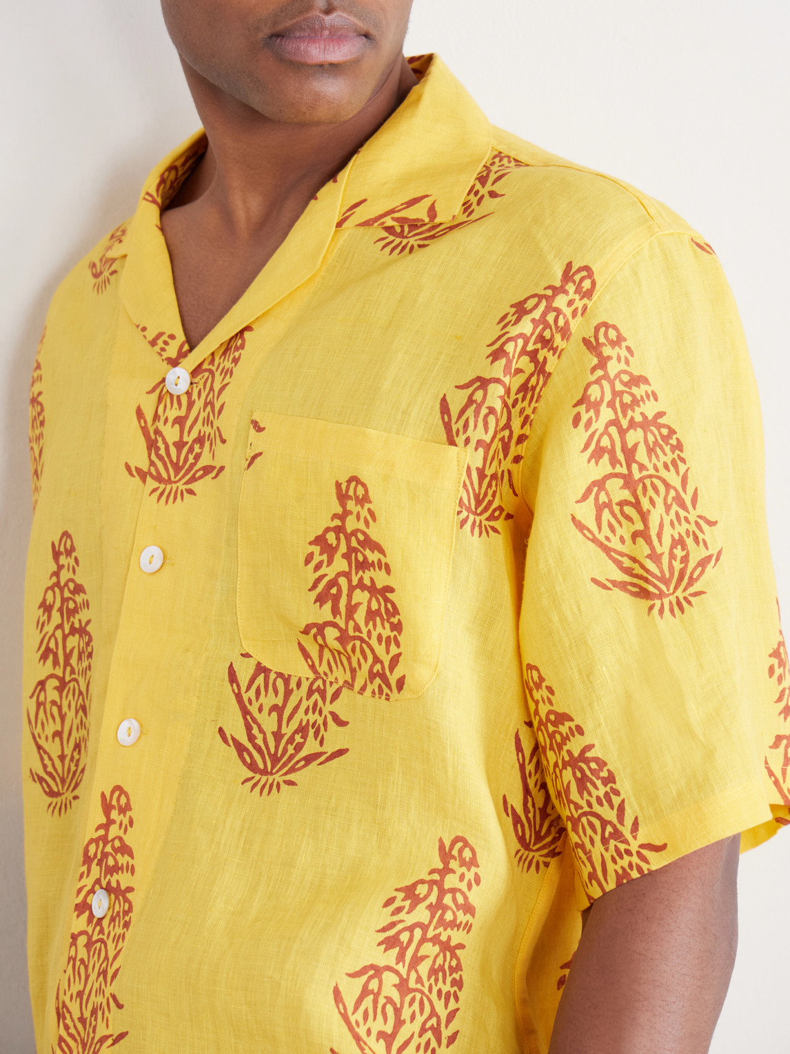 Camp-Collar Printed
