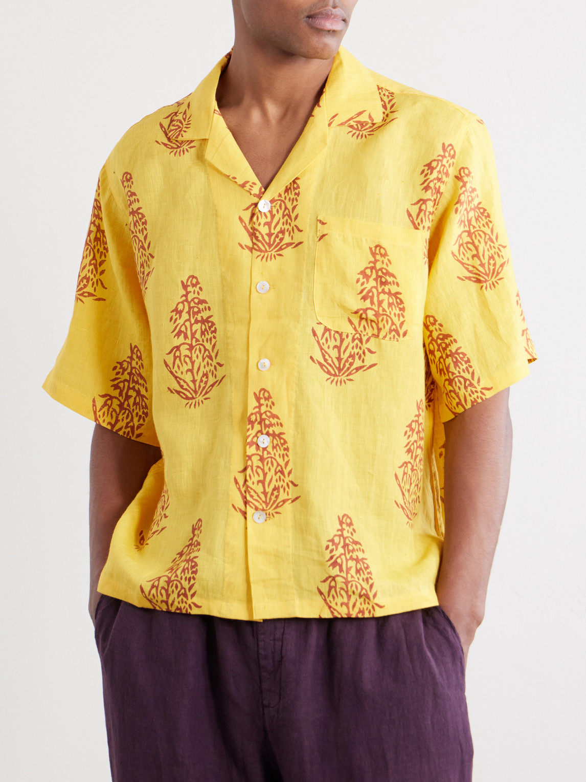 Camp-Collar Printed