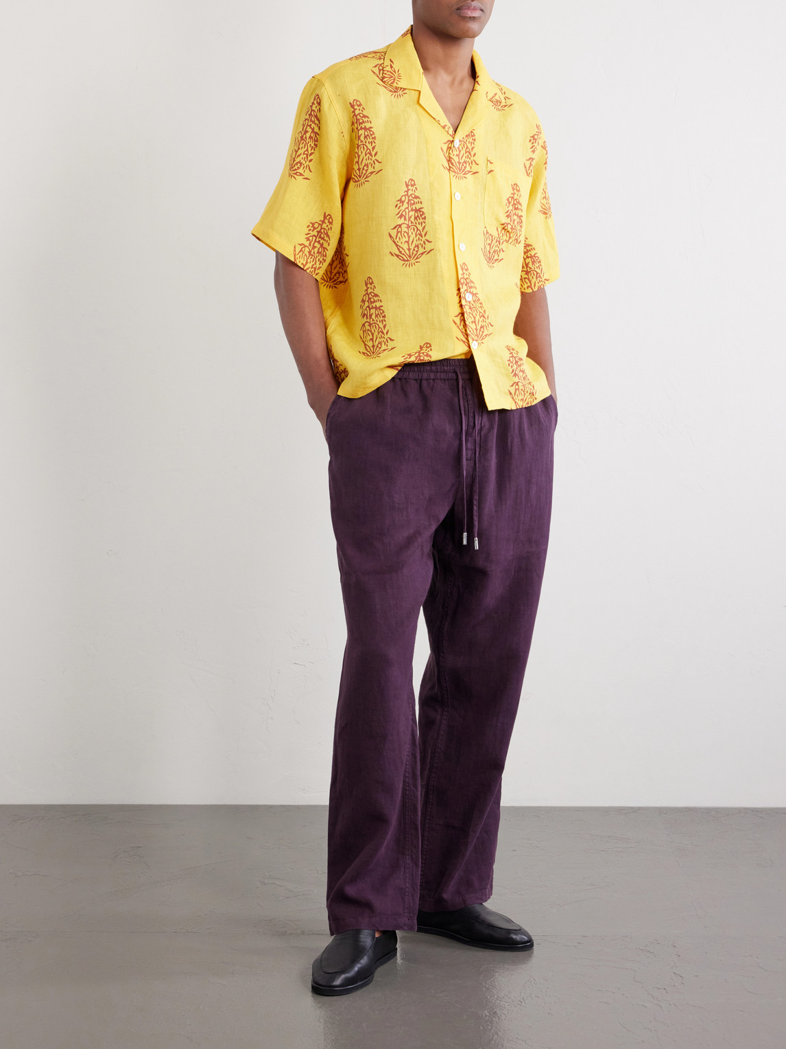 Camp-Collar Printed