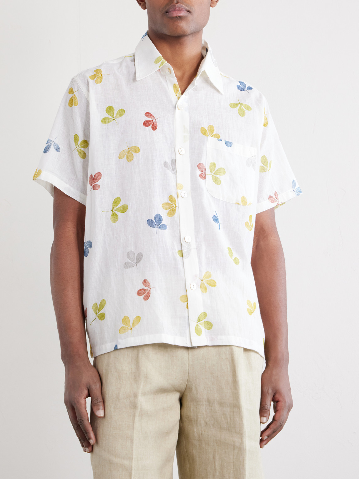 Cotton-Voile Shirt Printed