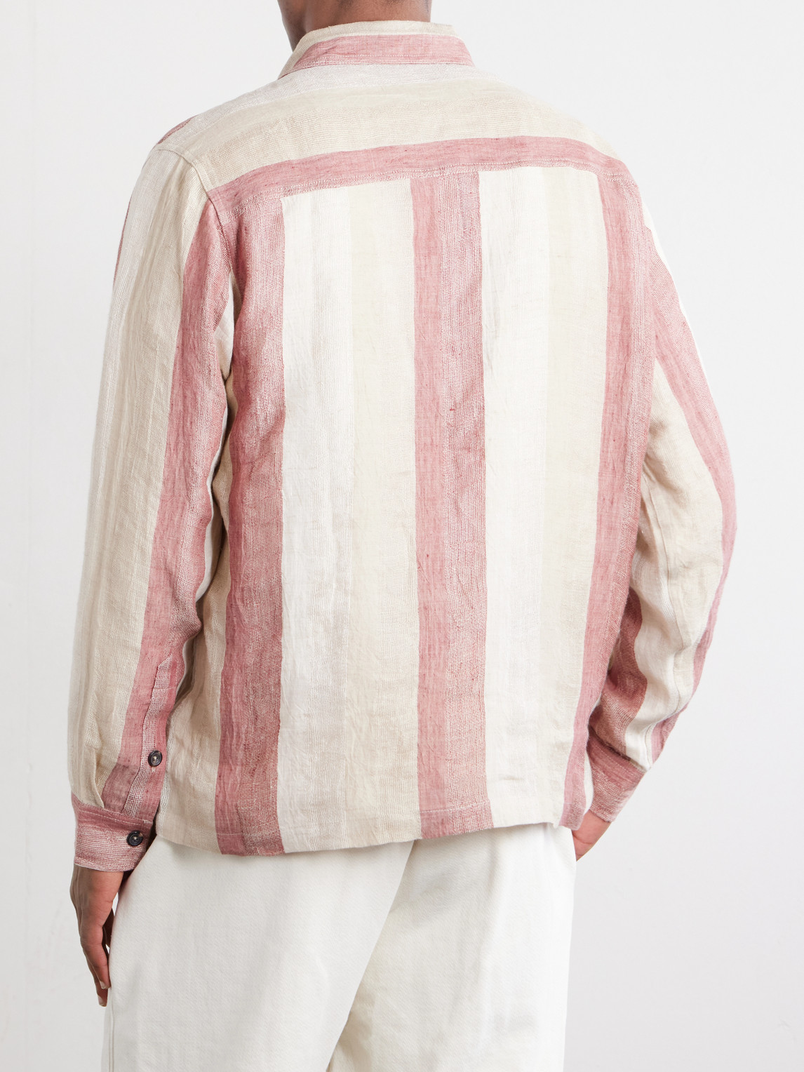 Striped Linen-Gauze Shirt