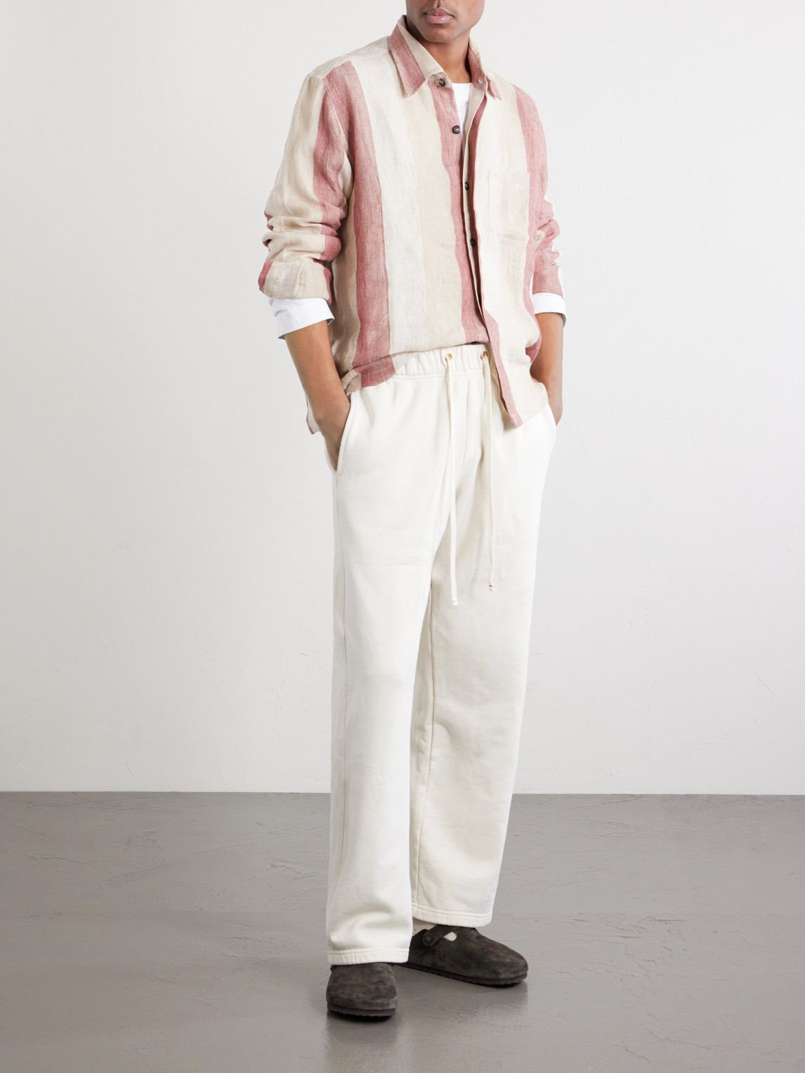 Striped Linen-Gauze Shirt