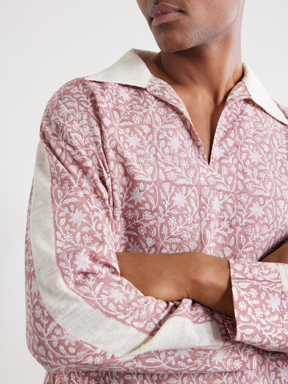Bhutia Floral-Print Cotton And Silk-Blend Shirt