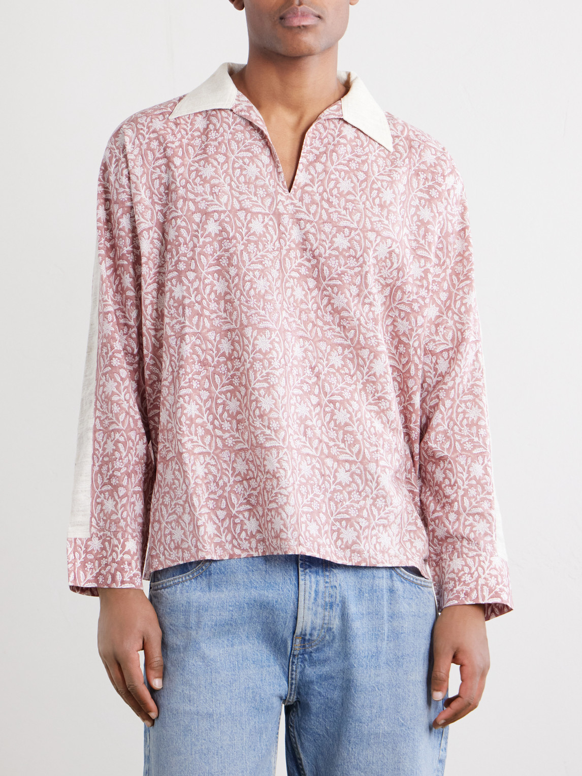 Bhutia Floral-Print Cotton And Silk-Blend Shirt