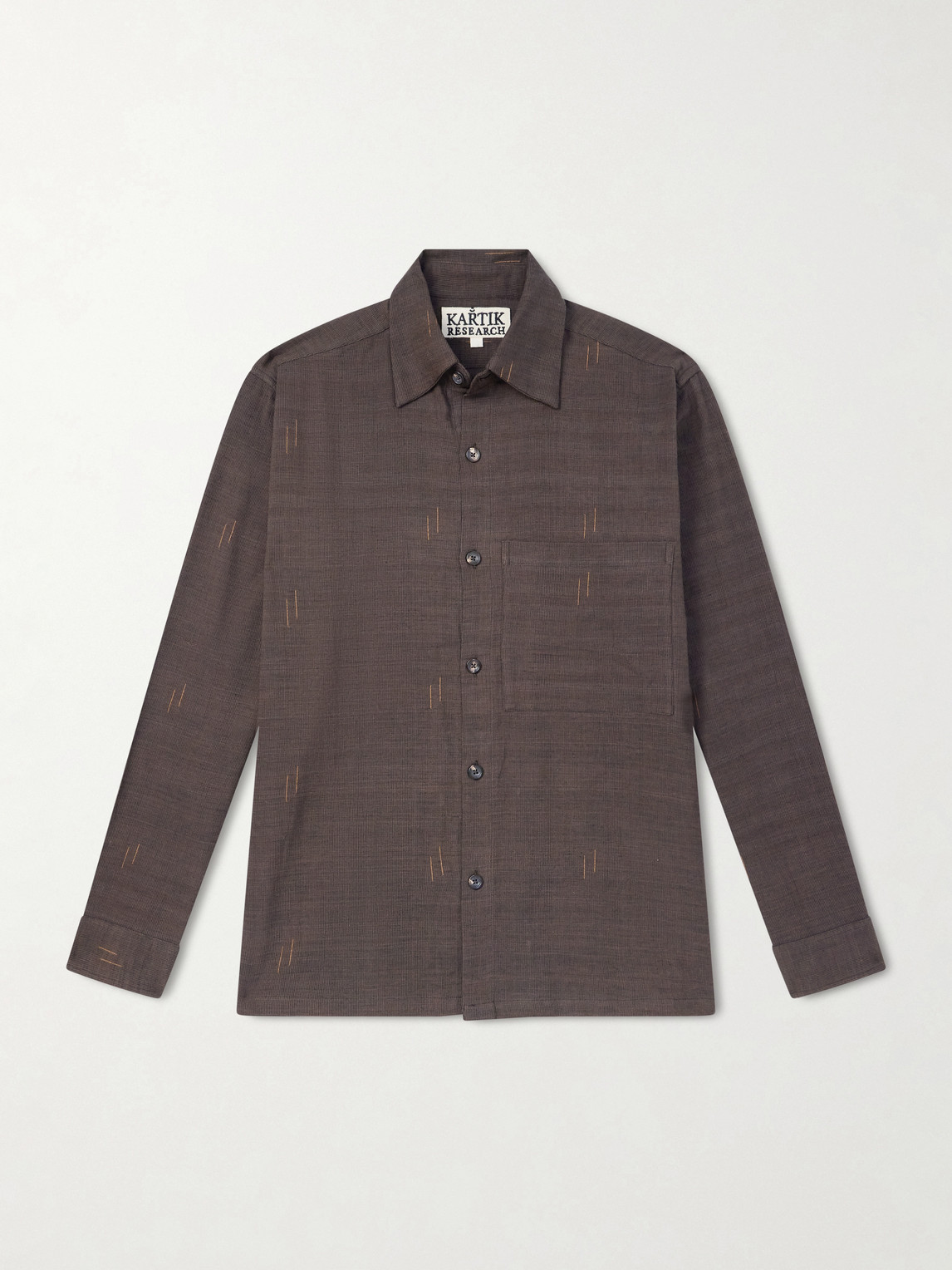 Kartik Research Cotton Shirt In Brown