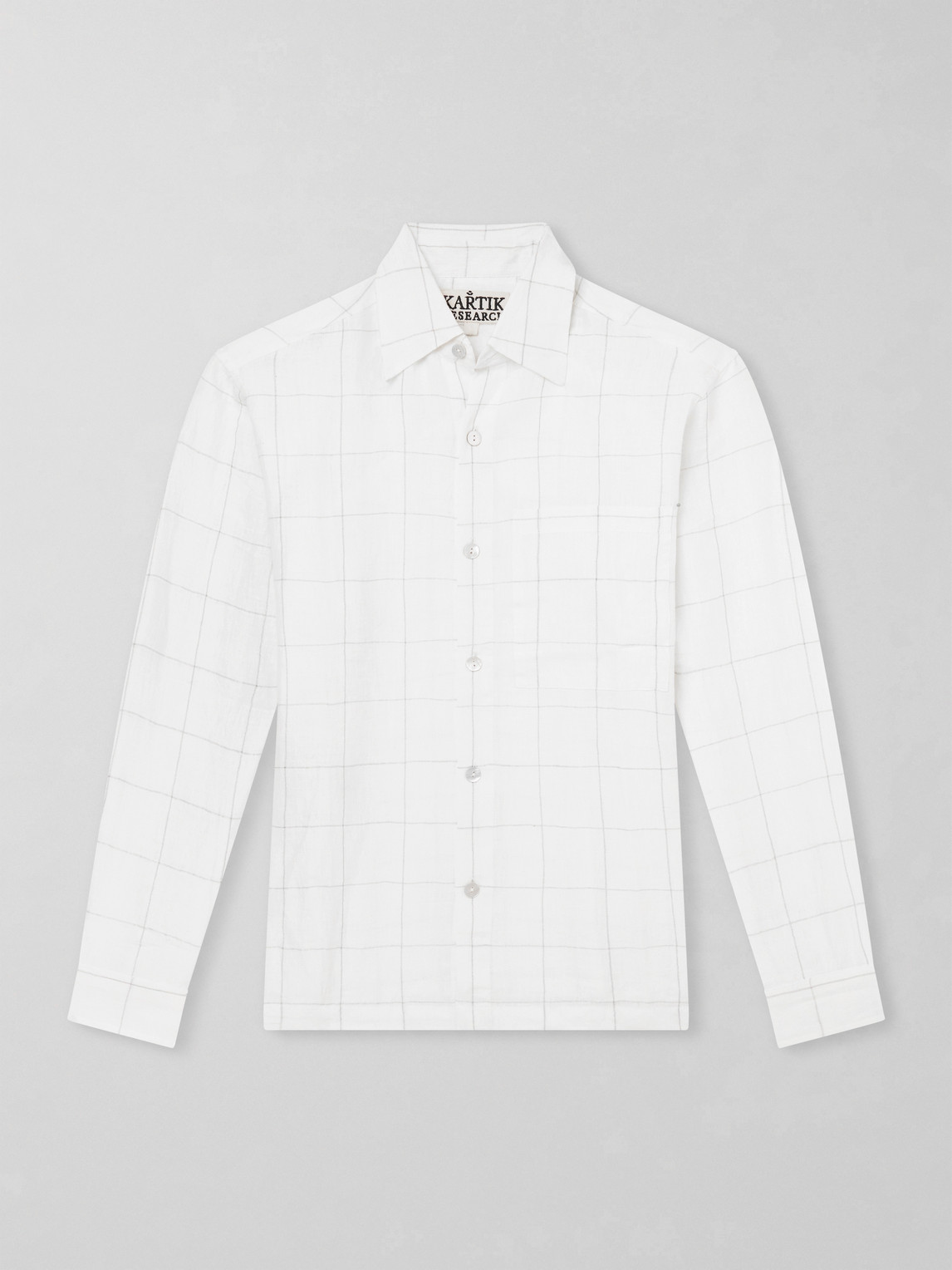 Kartik Research Pataudi Checked Linen Shirt - Men