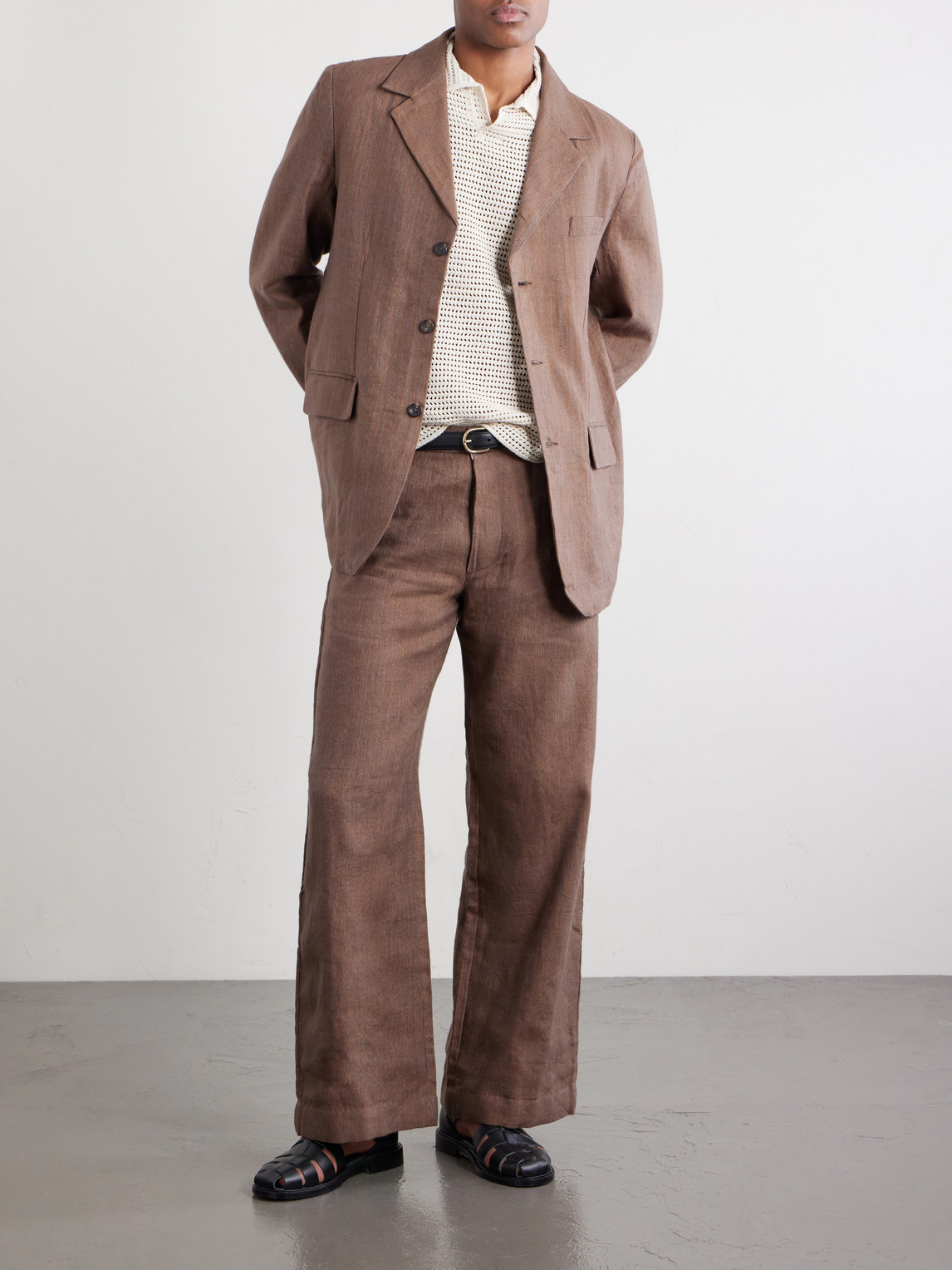 Linen And Wool-Blend Suit Jacket